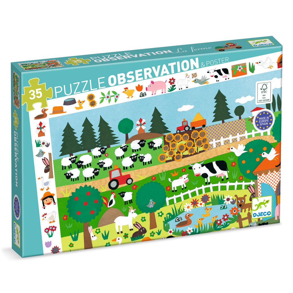Puzzle d'Osservazione La Fattoria - 35 pezzi