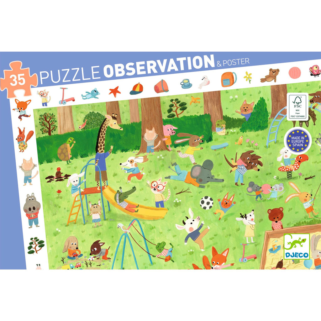 Puzzle d'Osservazione Il Giardino Dei Piccoli Amici - 35 pezzi