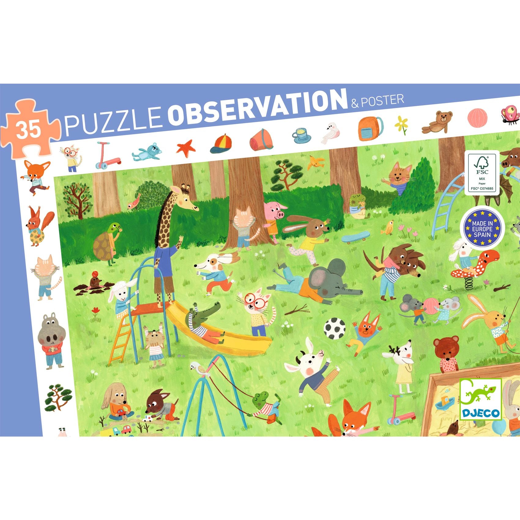 Puzzle d'Osservazione Il Giardino Dei Piccoli Amici - 35 pezzi