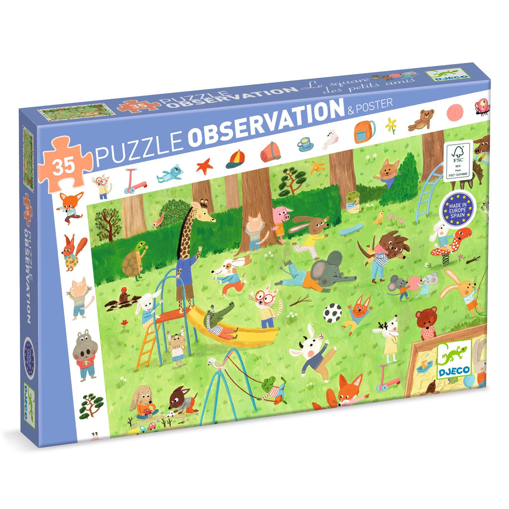 Puzzle d'Osservazione Il Giardino Dei Piccoli Amici - 35 pezzi
