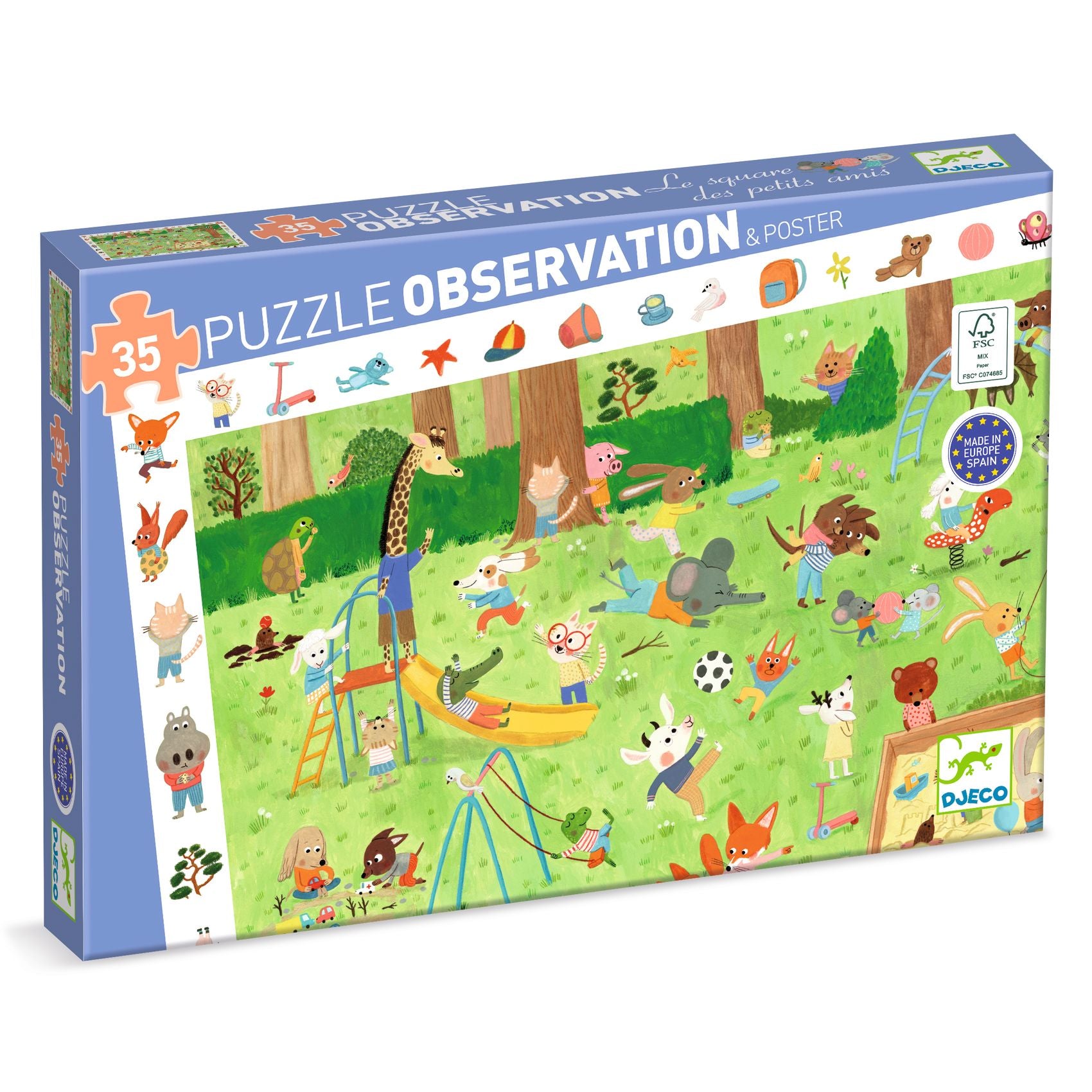 Puzzle d'Osservazione Il Giardino Dei Piccoli Amici - 35 pezzi