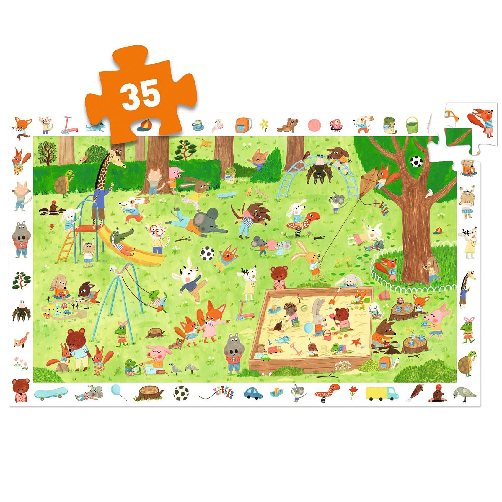Puzzle d'Osservazione Il Giardino Dei Piccoli Amici - 35 pezzi