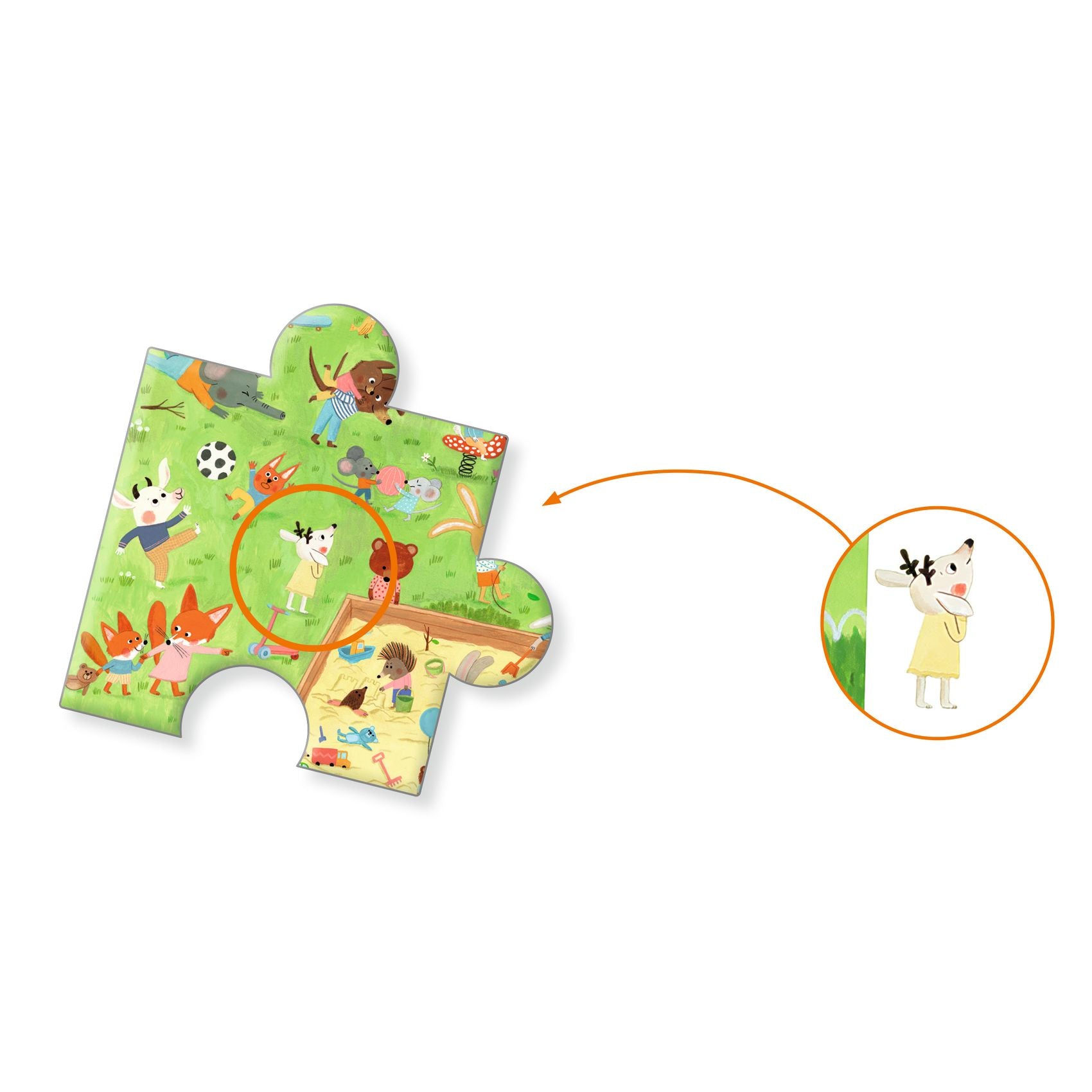 Puzzle d'Osservazione Il Giardino Dei Piccoli Amici - 35 pezzi