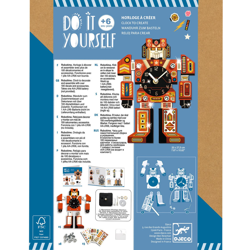 Orologio Robot Da Decorare Fai Da Te