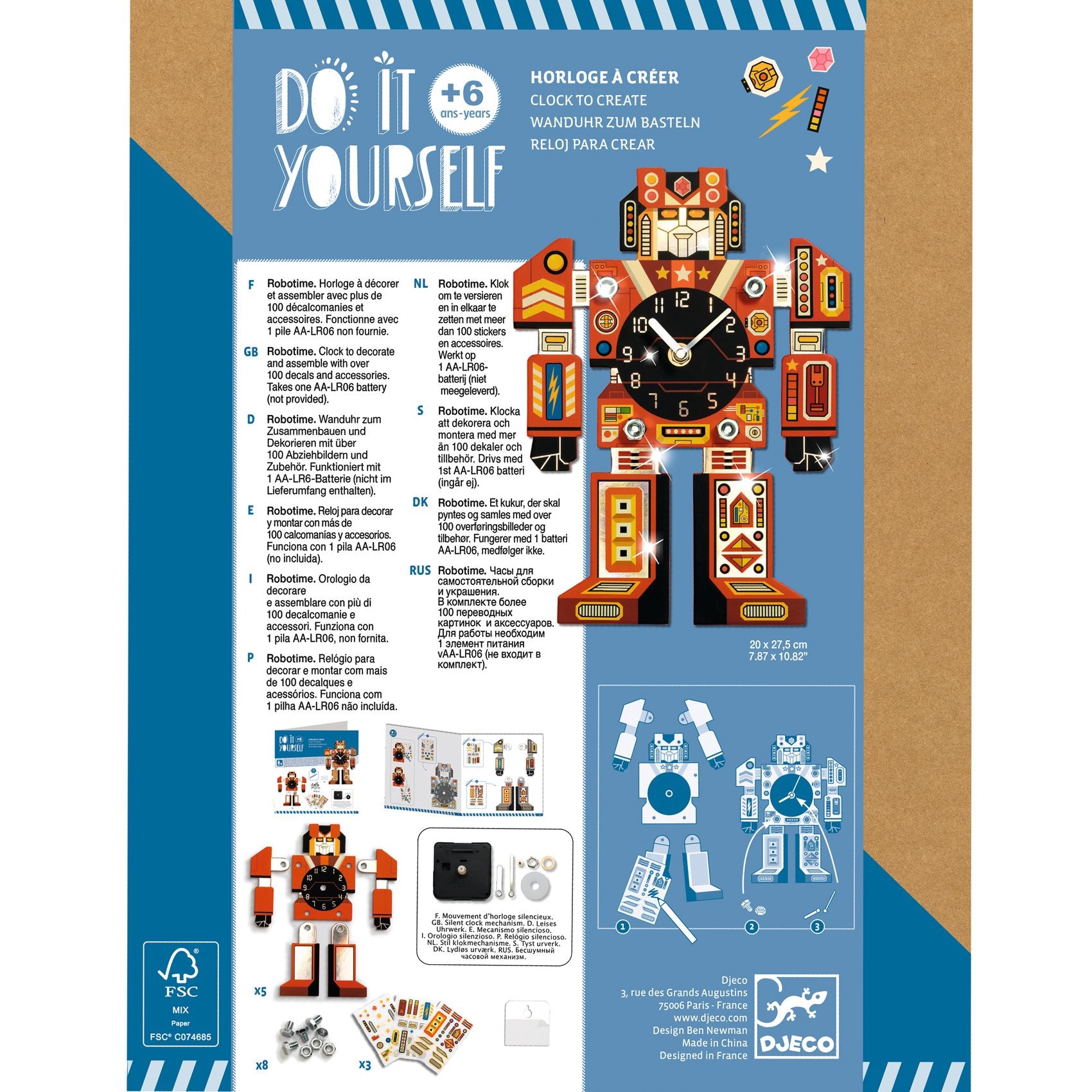 Orologio Robot Da Decorare Fai Da Te