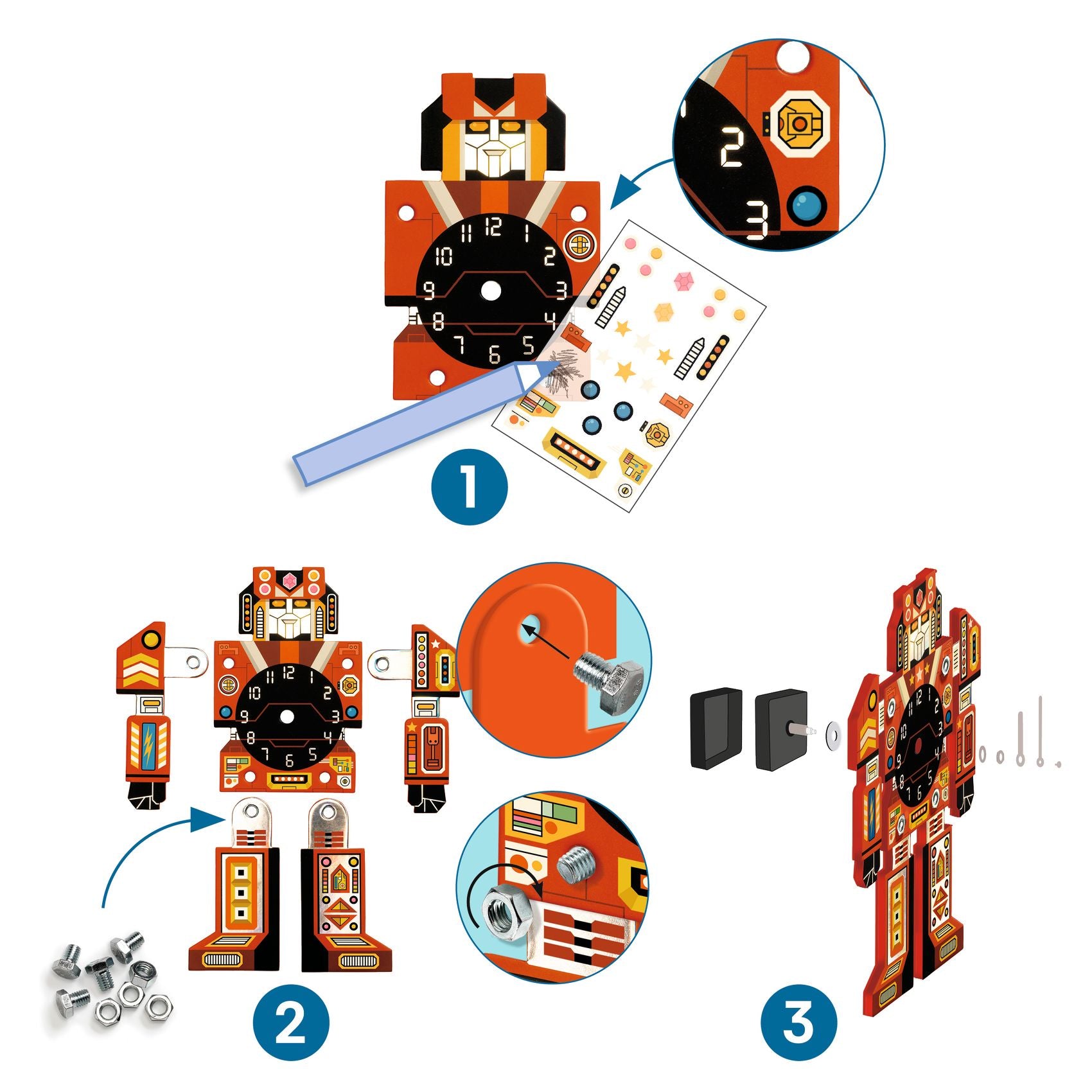 Orologio Robot Da Decorare Fai Da Te