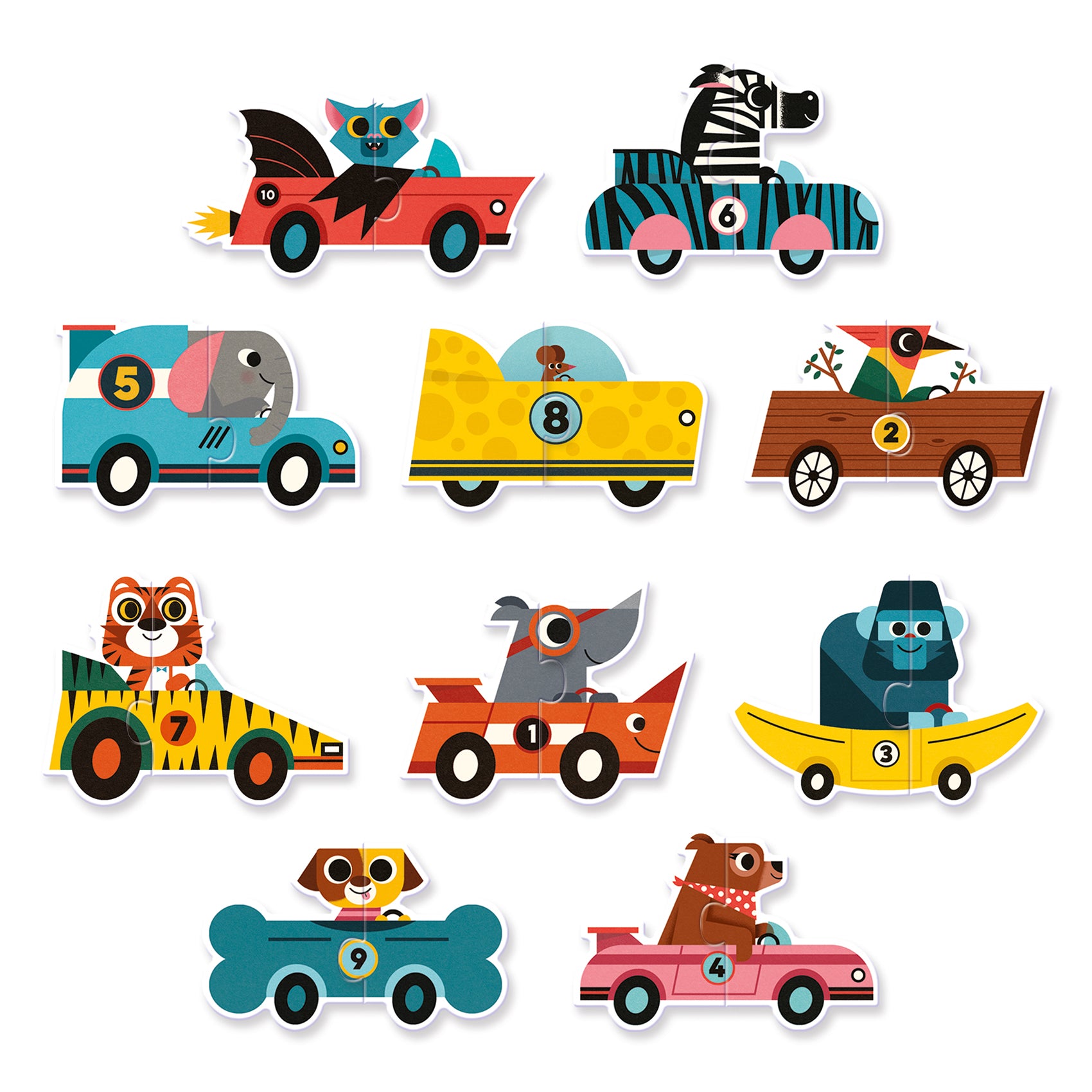 Puzzle Duo Racing Cars 