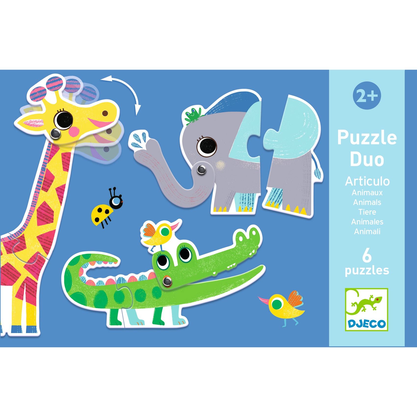 Puzzle Duo Articulo Animali della Giungla- Djeco