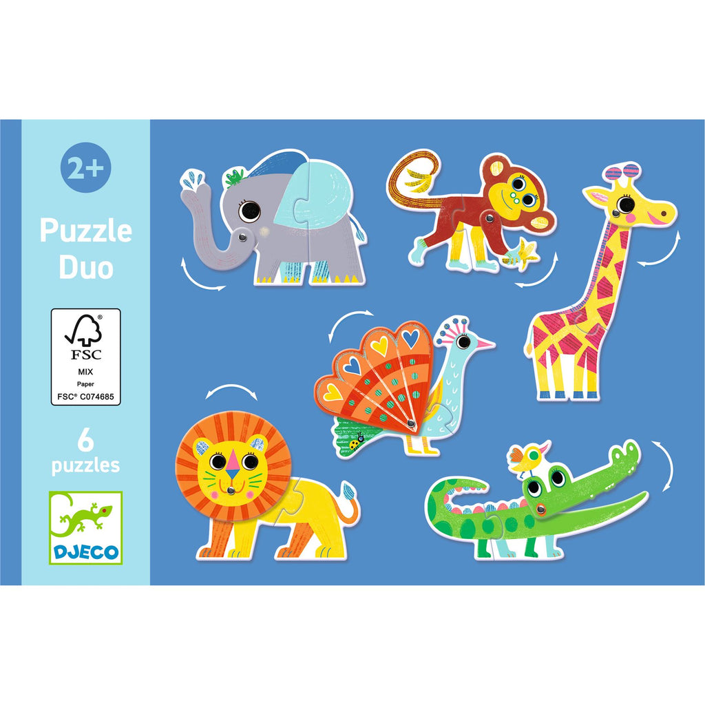 Puzzle Duo Articulo Animali della Giungla