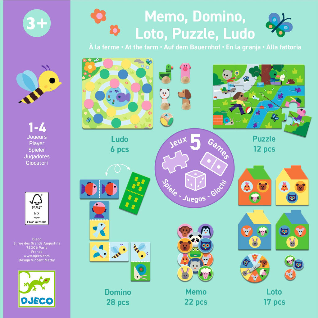 Alla fattoria – 5 giochi da tavolo