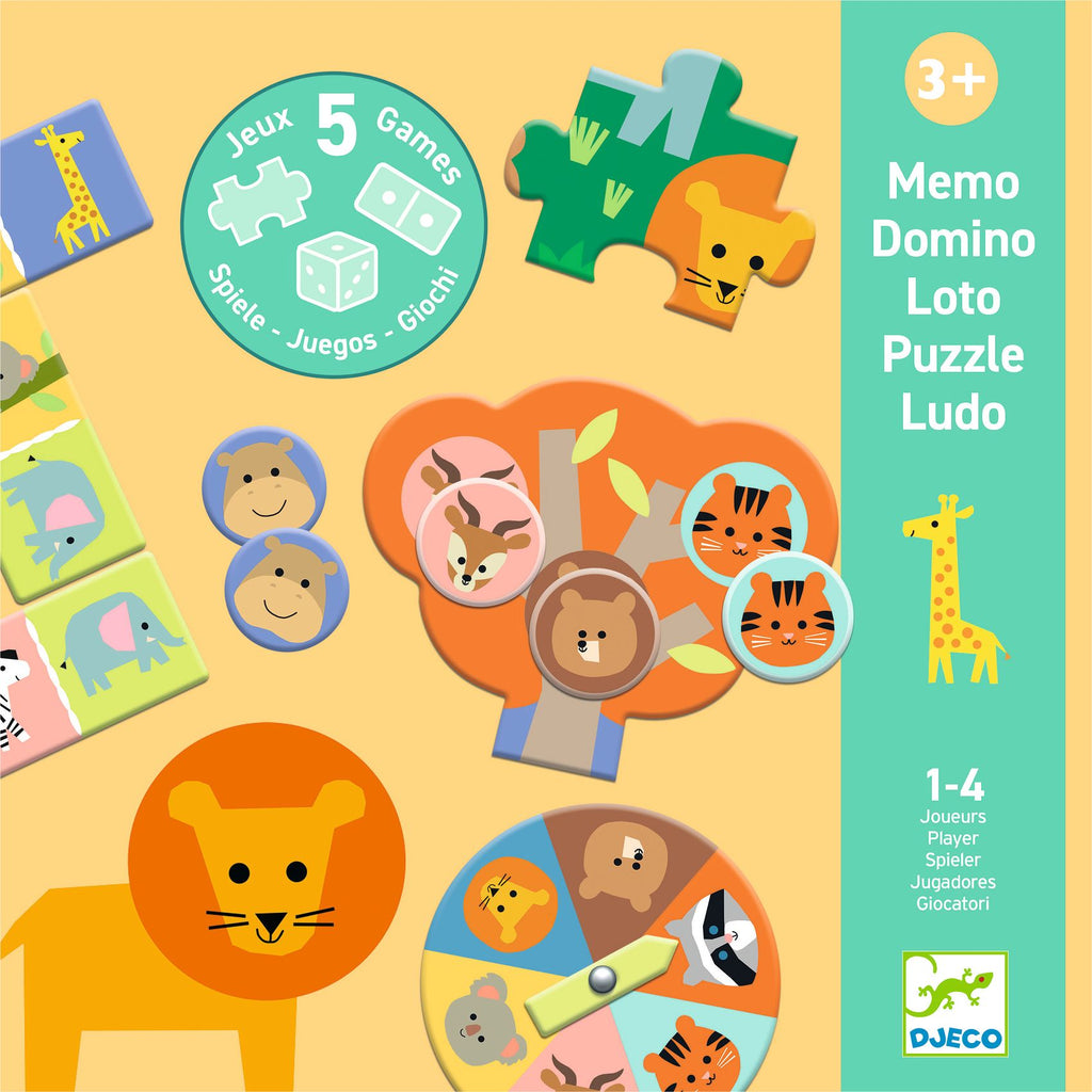 Animali Selvaggi – Set 5 giochi educativi per bambini