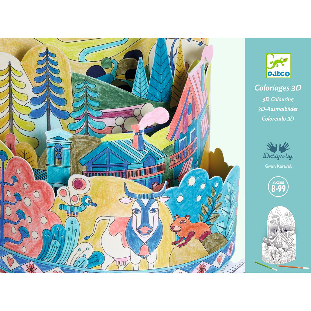 Disegni Da Colorare 3D - In Cima Al Mondo