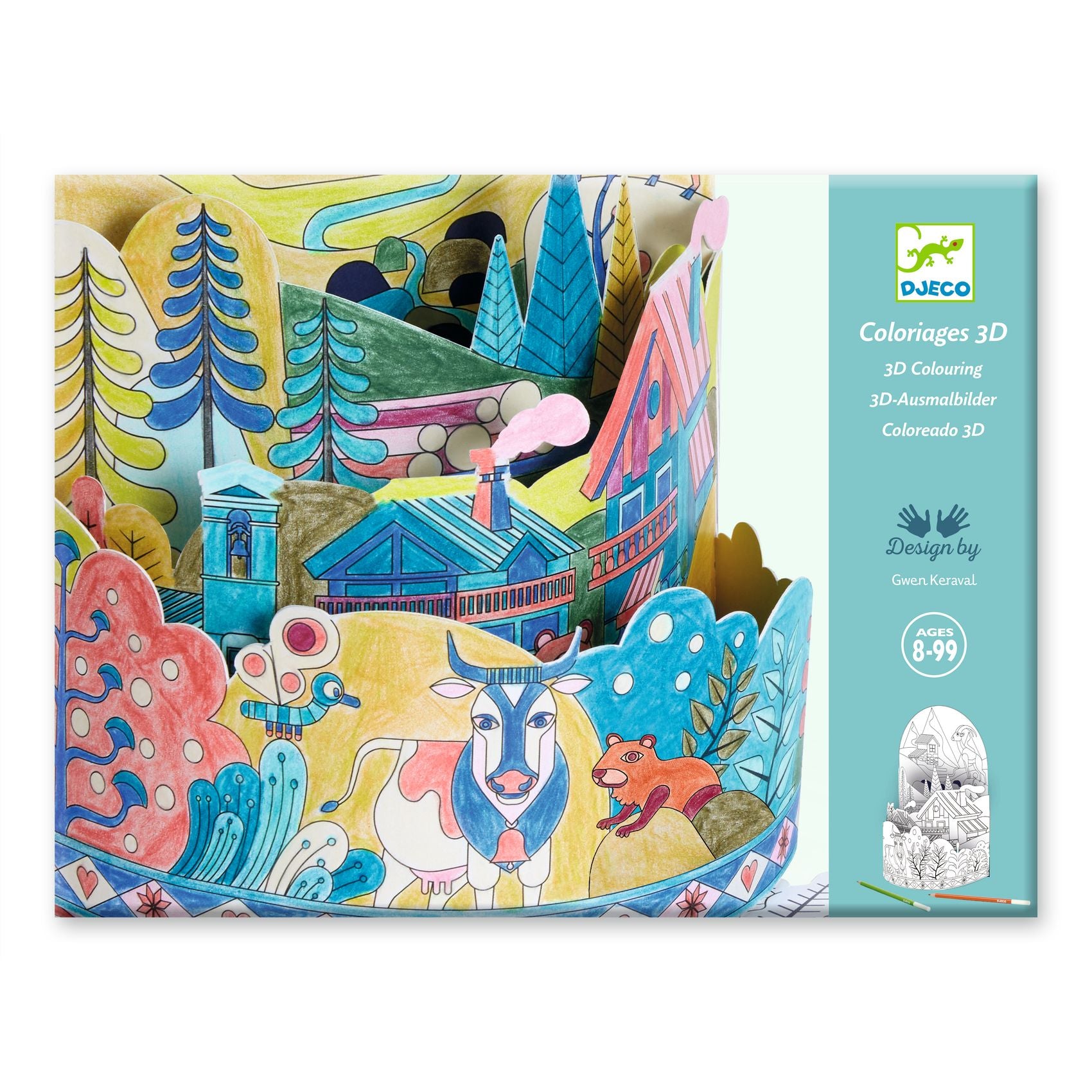 Disegni Da Colorare 3D - In Cima Al Mondo
