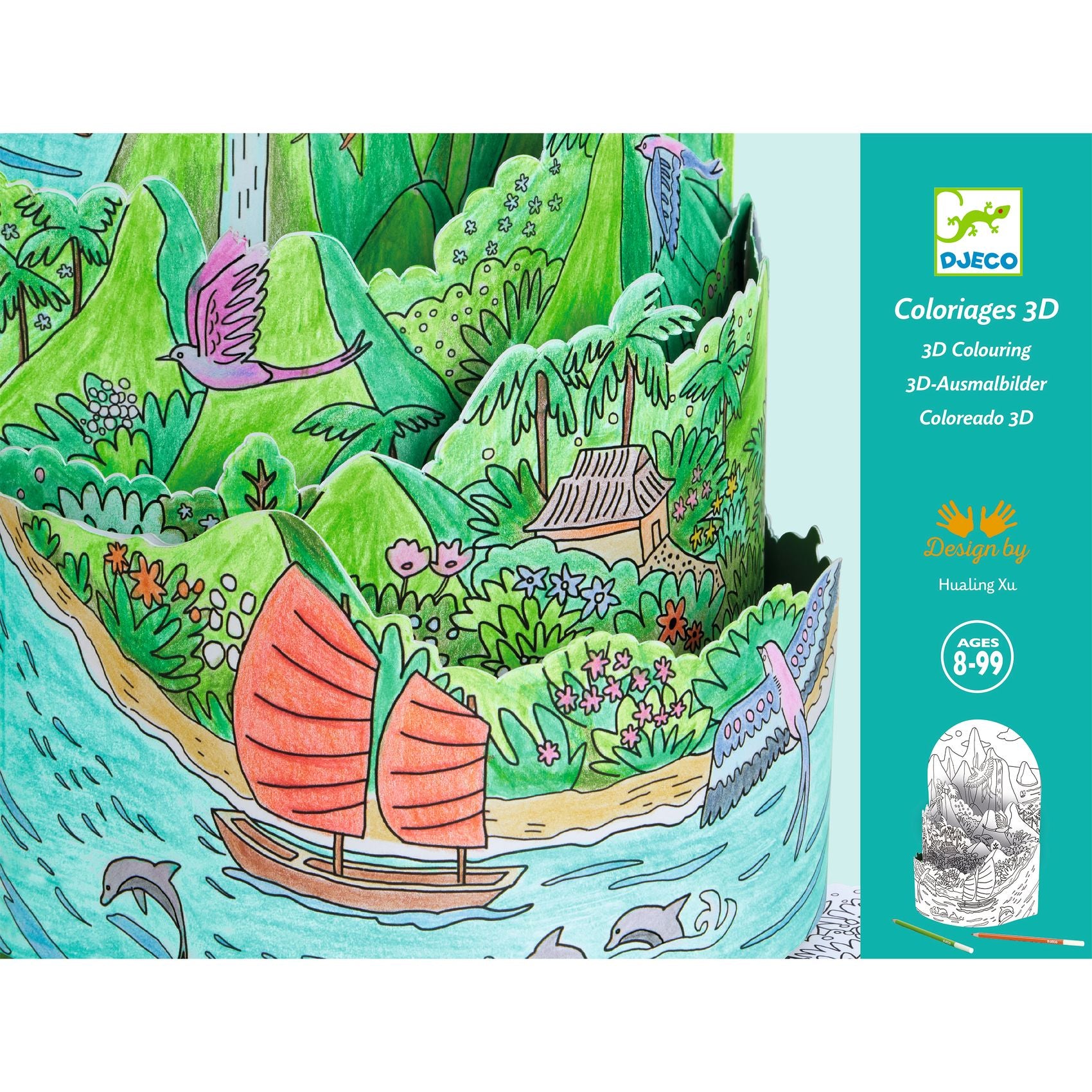 Disegni Da Colorare 3D - In Cima Della Mia Isola