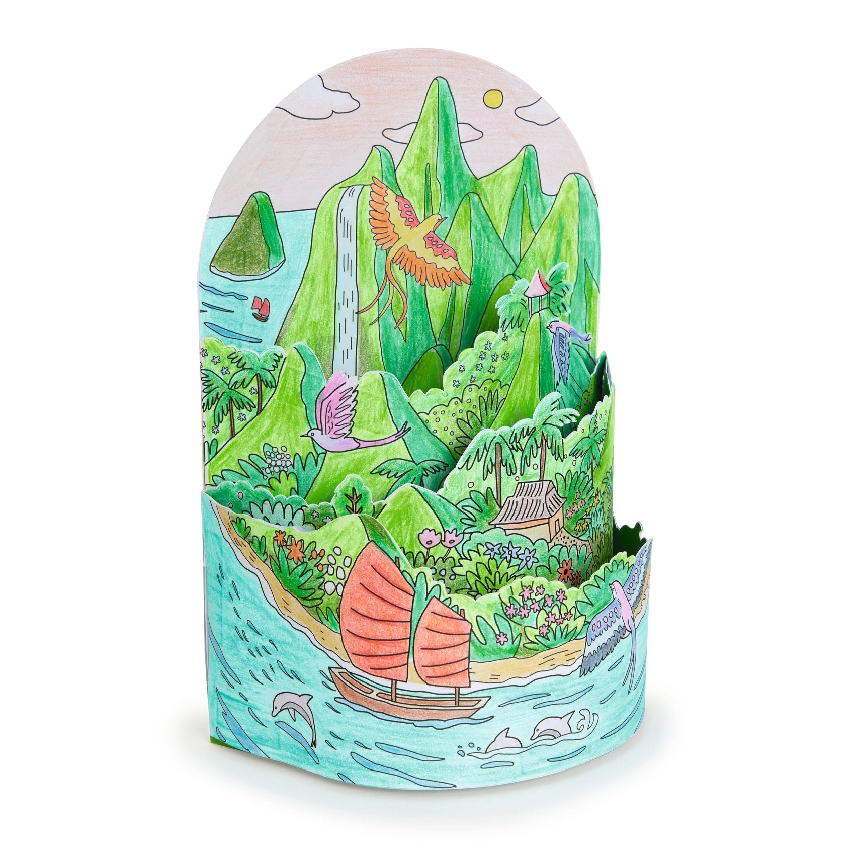 Disegni Da Colorare 3D - In Cima Della Mia Isola