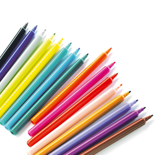 16 Pennarelli Con Punta Fine