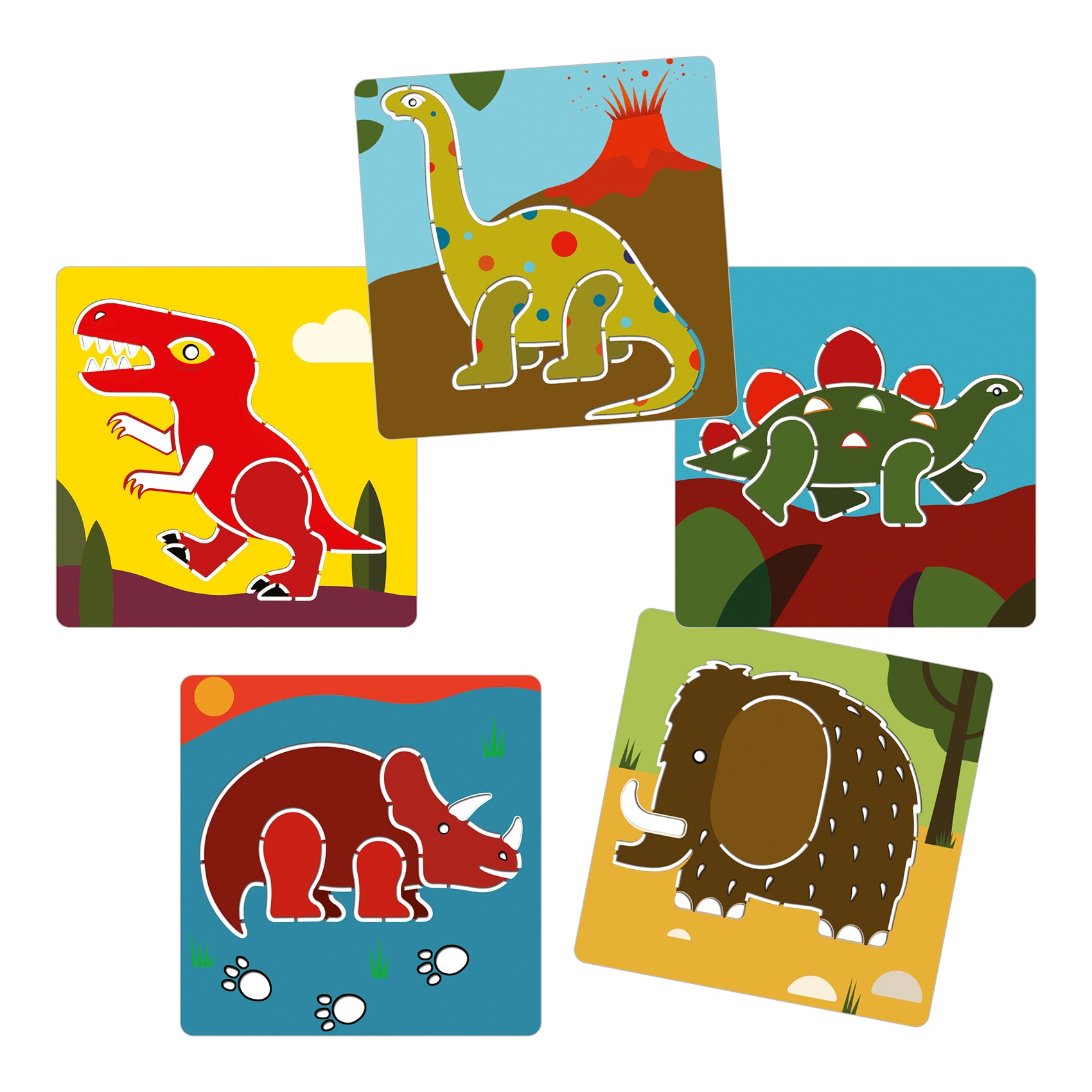 Set Di Stencil - Dinosauri