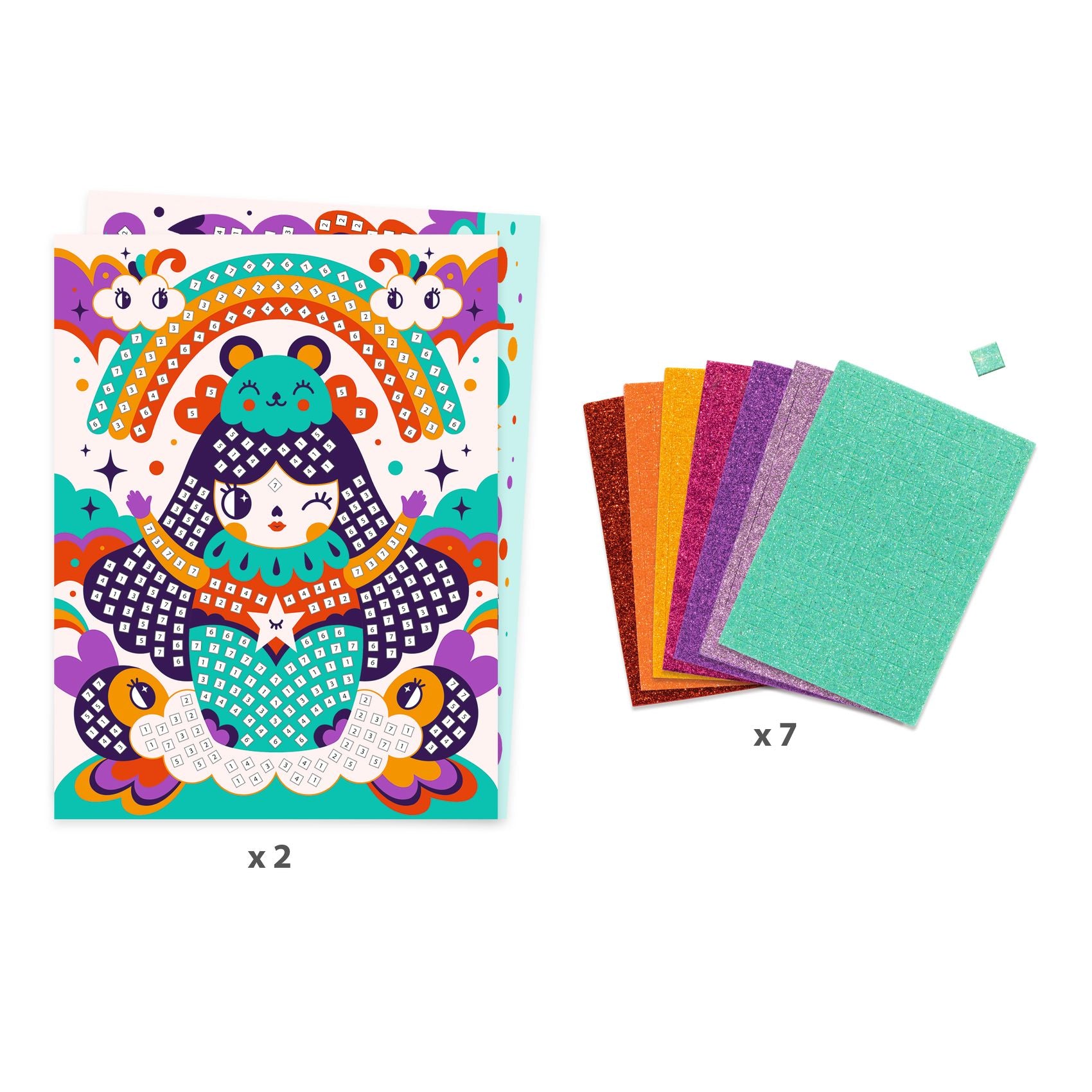 Kit Mosaico Adesivo - Kokeshi