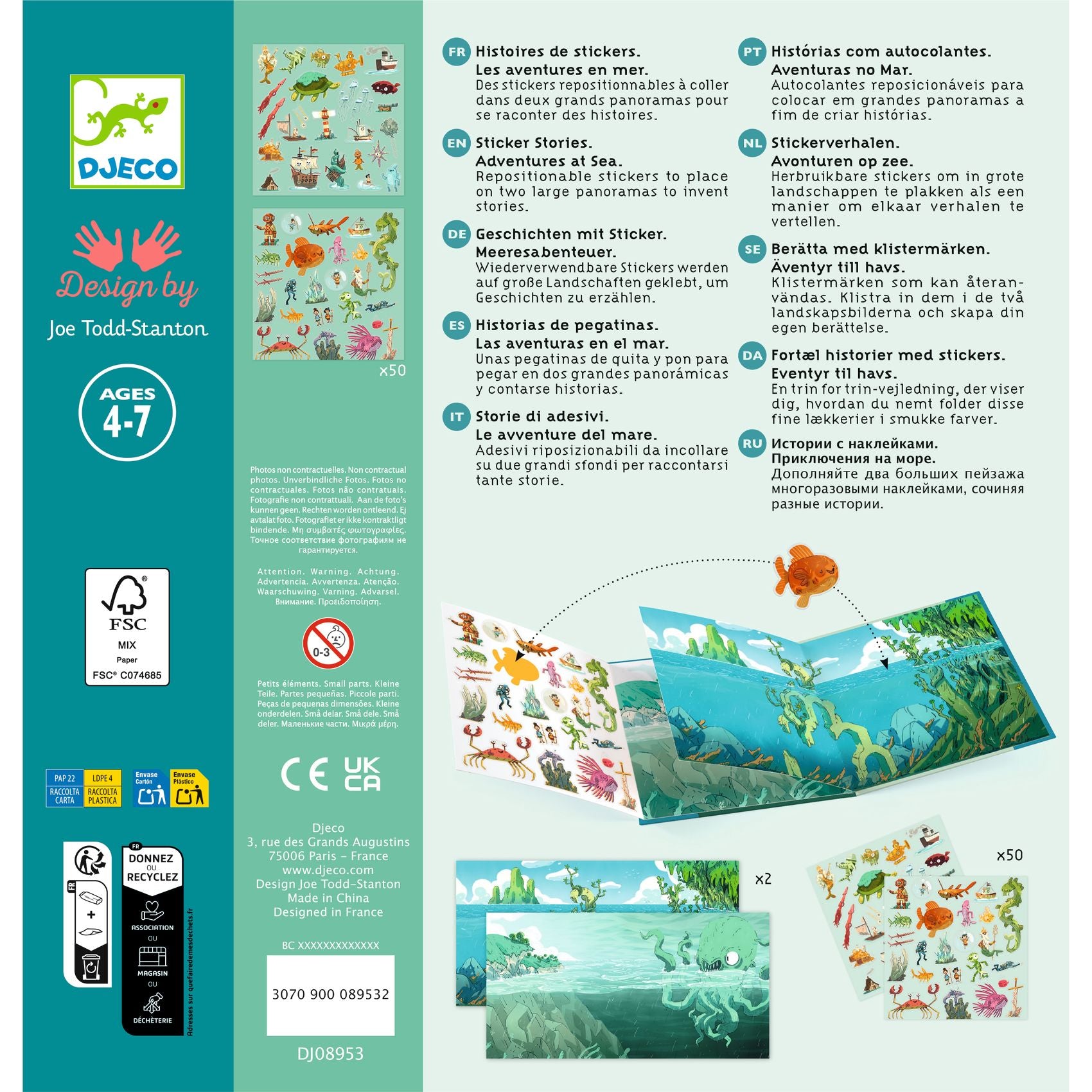 Stickers Riposizionabili - Avventure in Mare