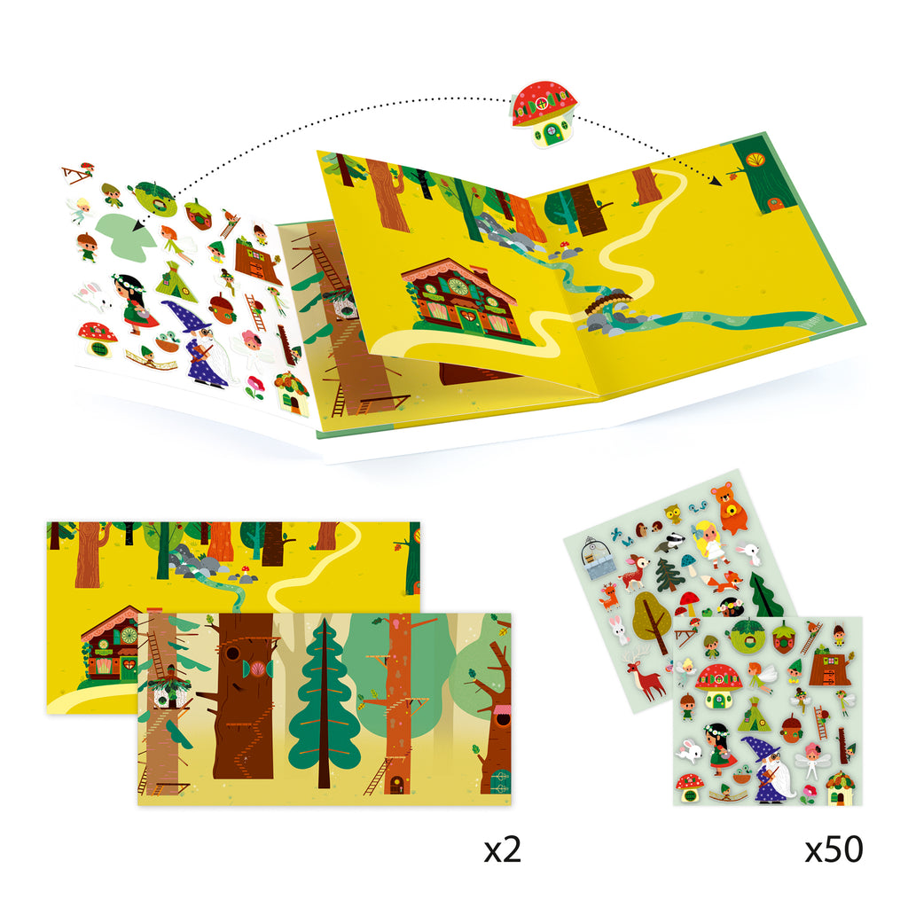 Stickers Riposizionabili - La Foresta Magica