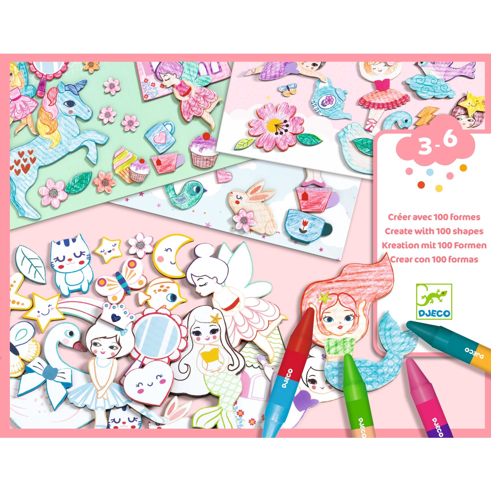 Kit Creativo - Crea, Colora, Incolla - Ragazze