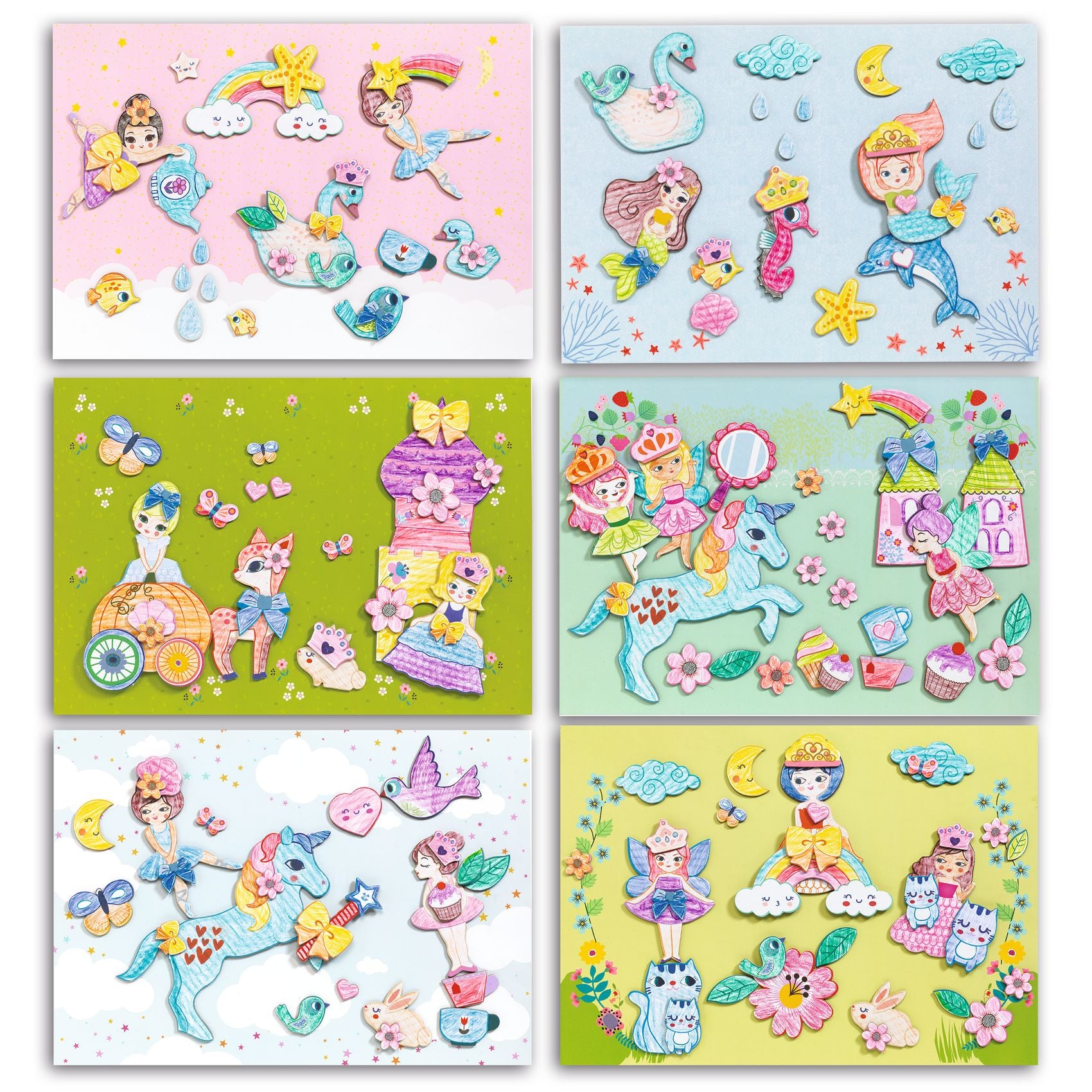 Kit Creativo - Crea, Colora, Incolla - Ragazze