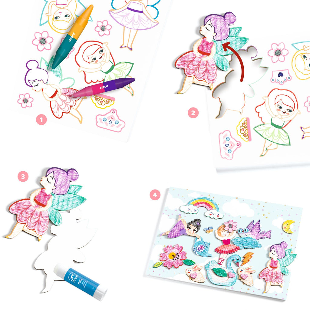 Kit Creativo - Crea, Colora, Incolla - Ragazze