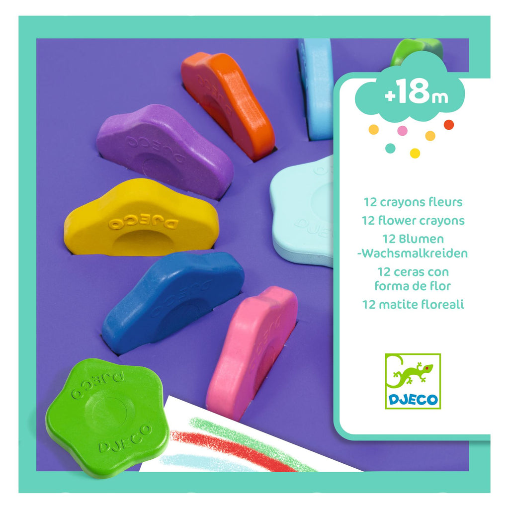 12 Colori A Cera A Forma Di Fiore