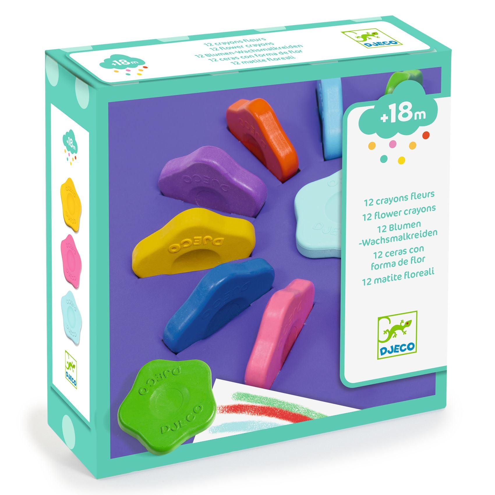 12 Colori A Cera A Forma Di Fiore