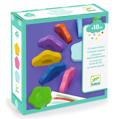 12 Colori A Cera A Forma Di Fiore