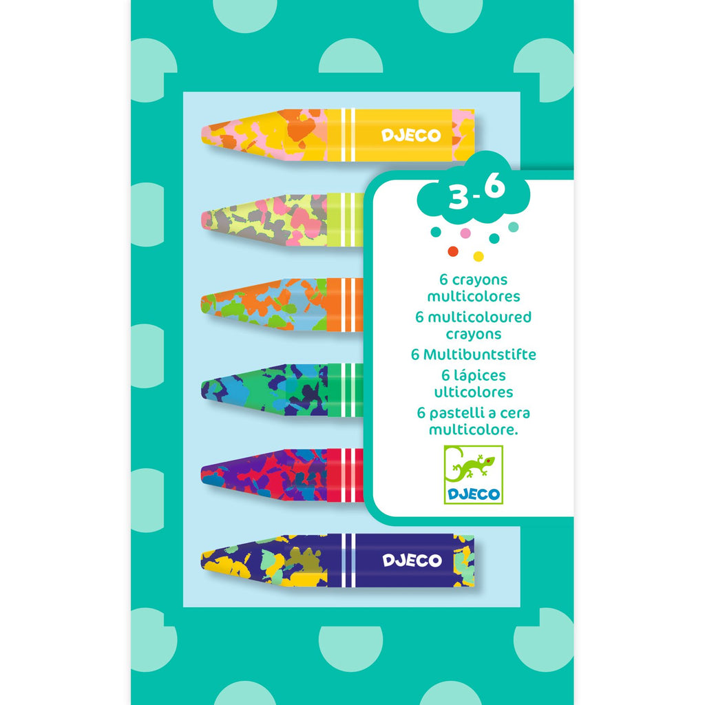 6 Pastelli A Cera Multicolori