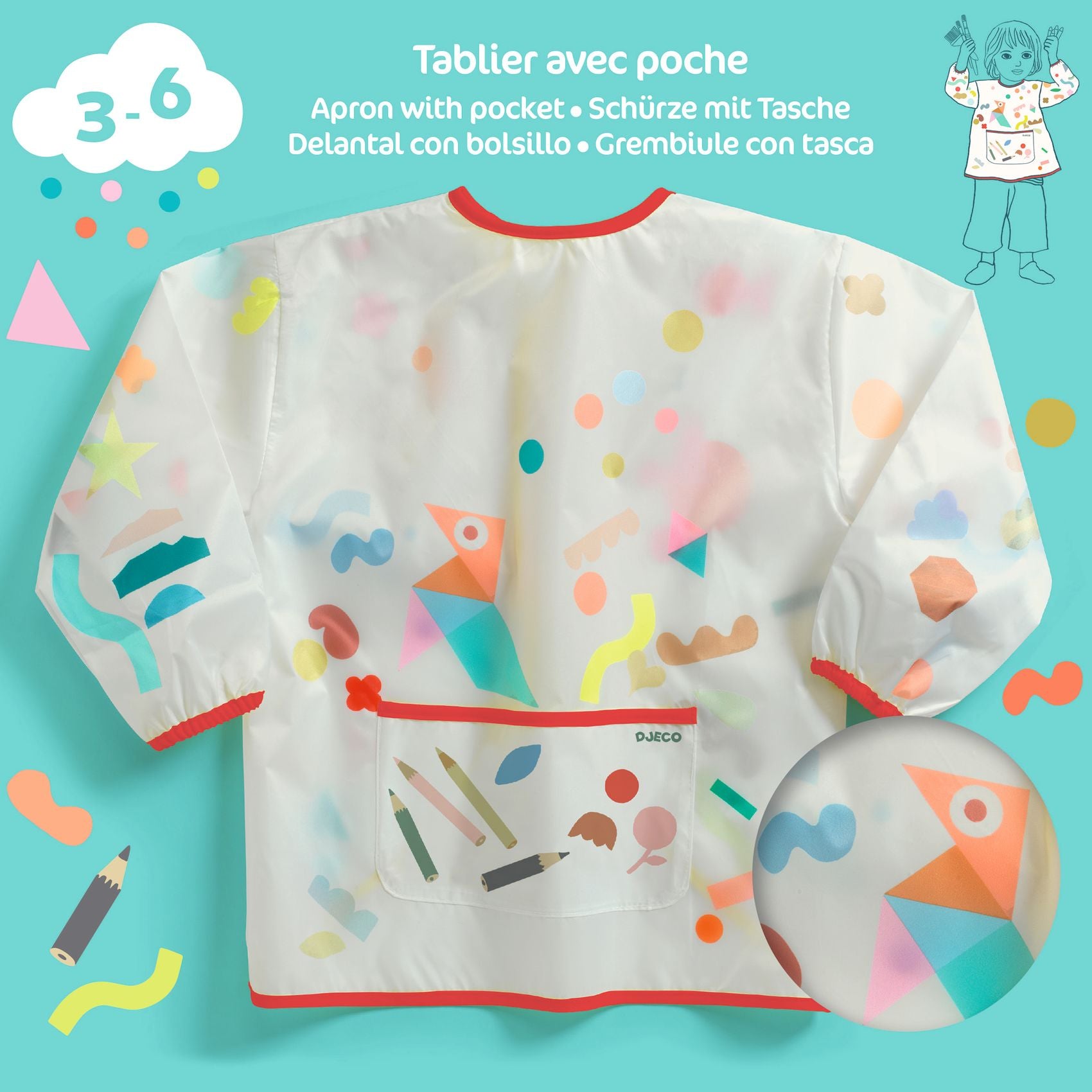 Grembiule Con Tasca Per Attività Creative