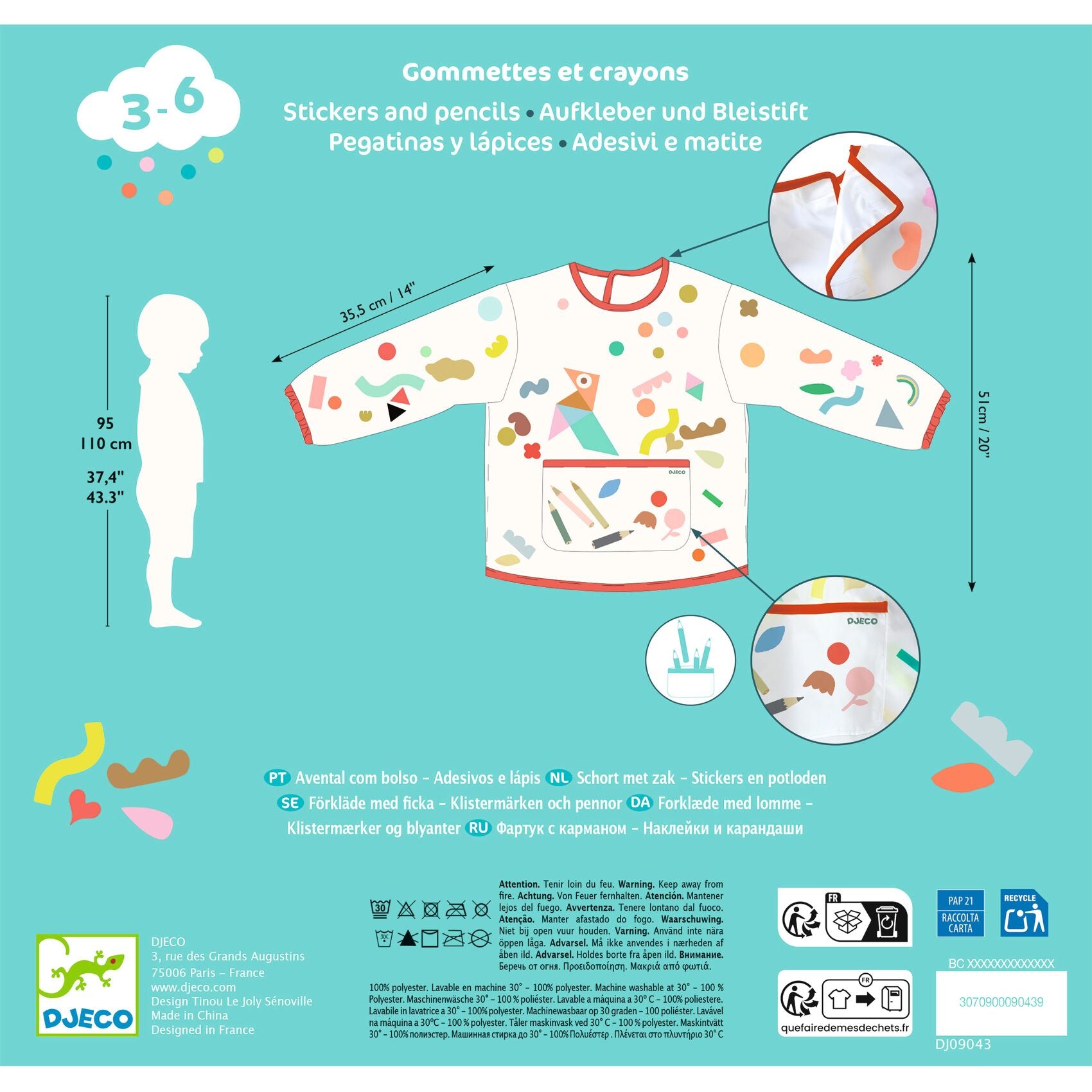 Grembiule Con Tasca Per Attività Creative