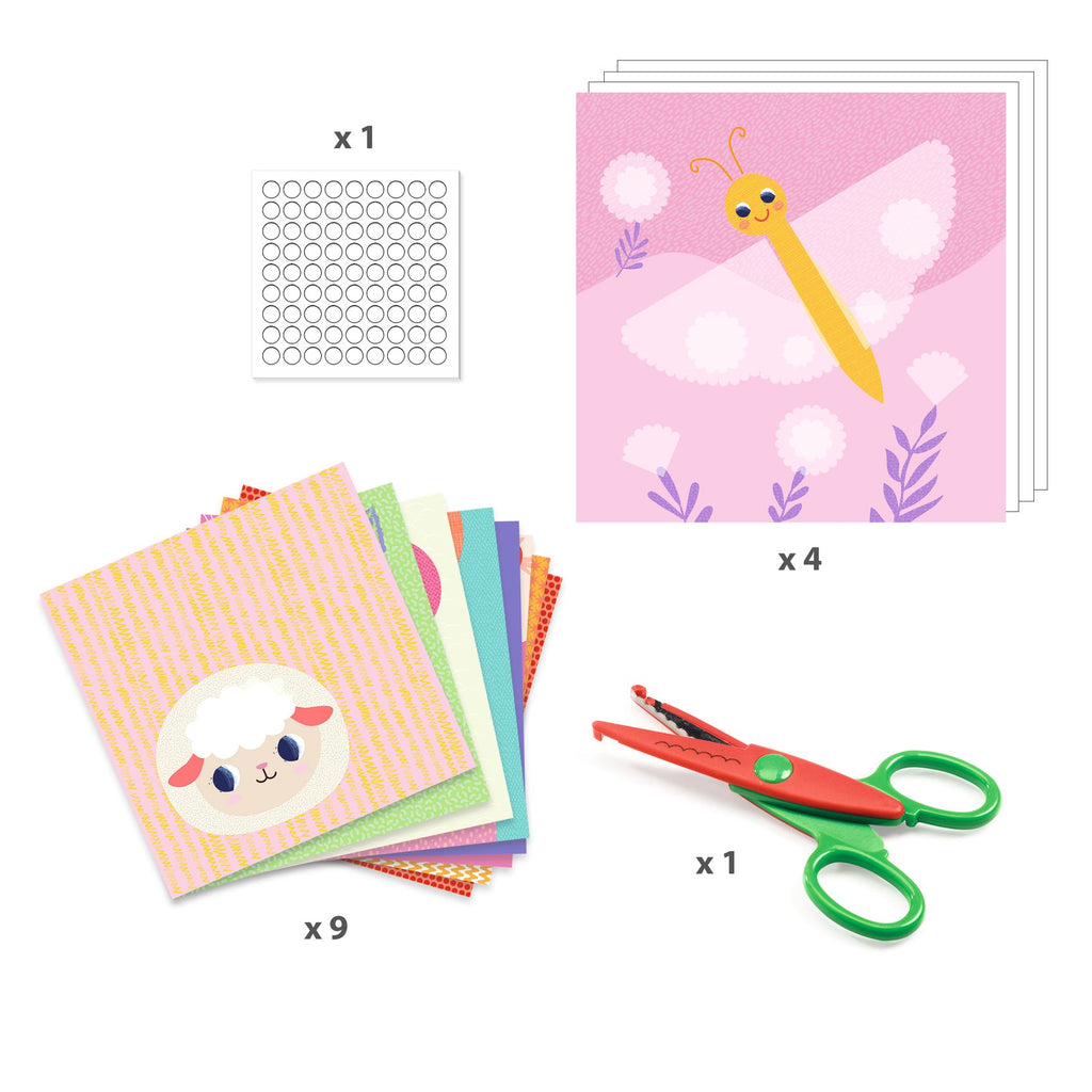 Kit Creativo Per imparare a Ritagliare Con Forbici Dentellate