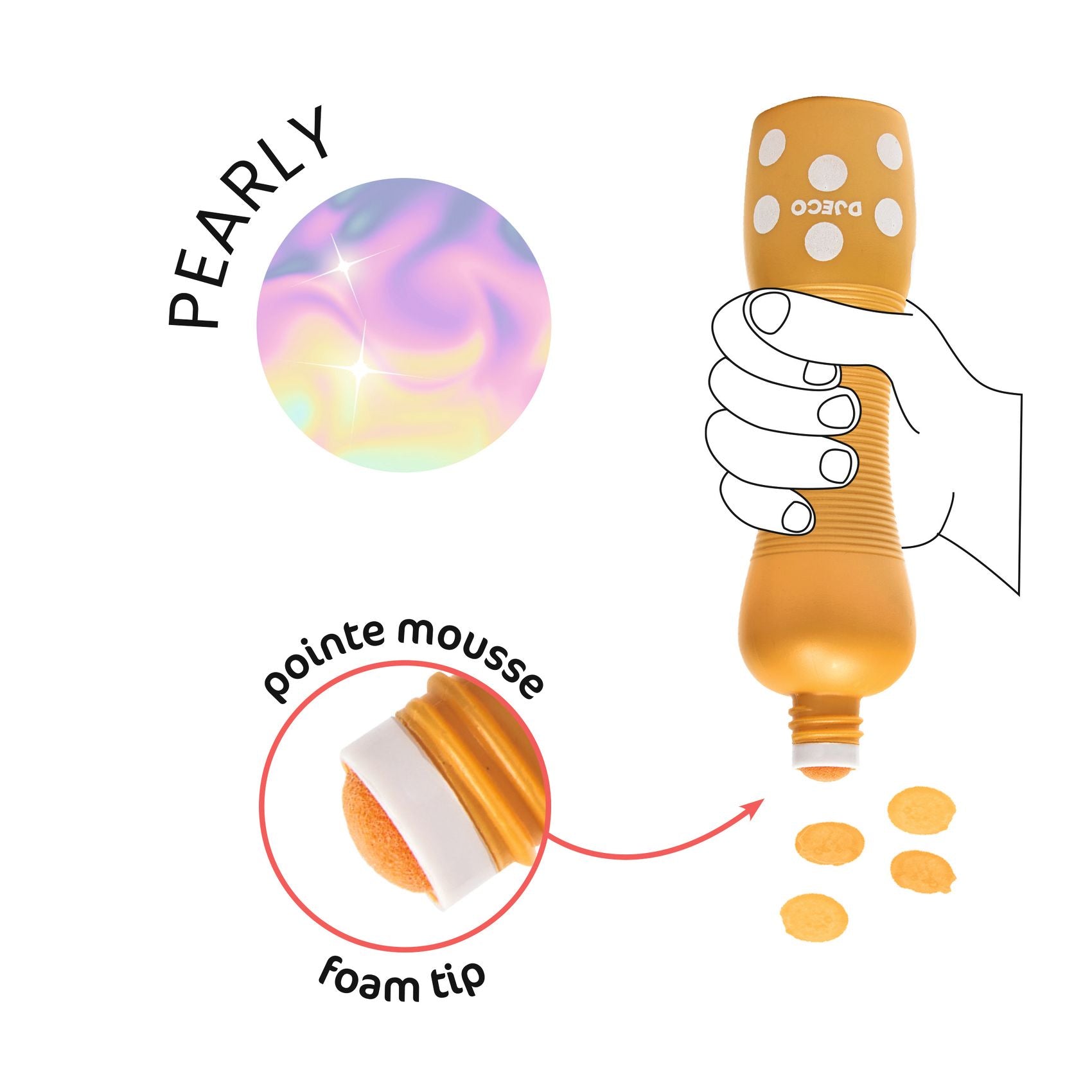 Tempere Con Punta In Gommapiuma - Perlati