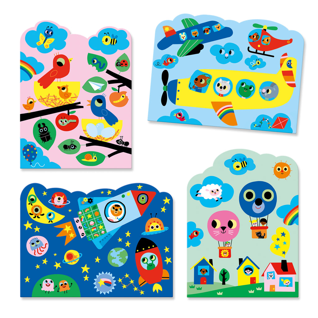 Cards Da Colorare Con Penna Ad Acqua - Il Cielo