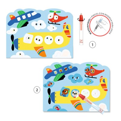 Cards Da Colorare Con Penna Ad Acqua - Il Cielo