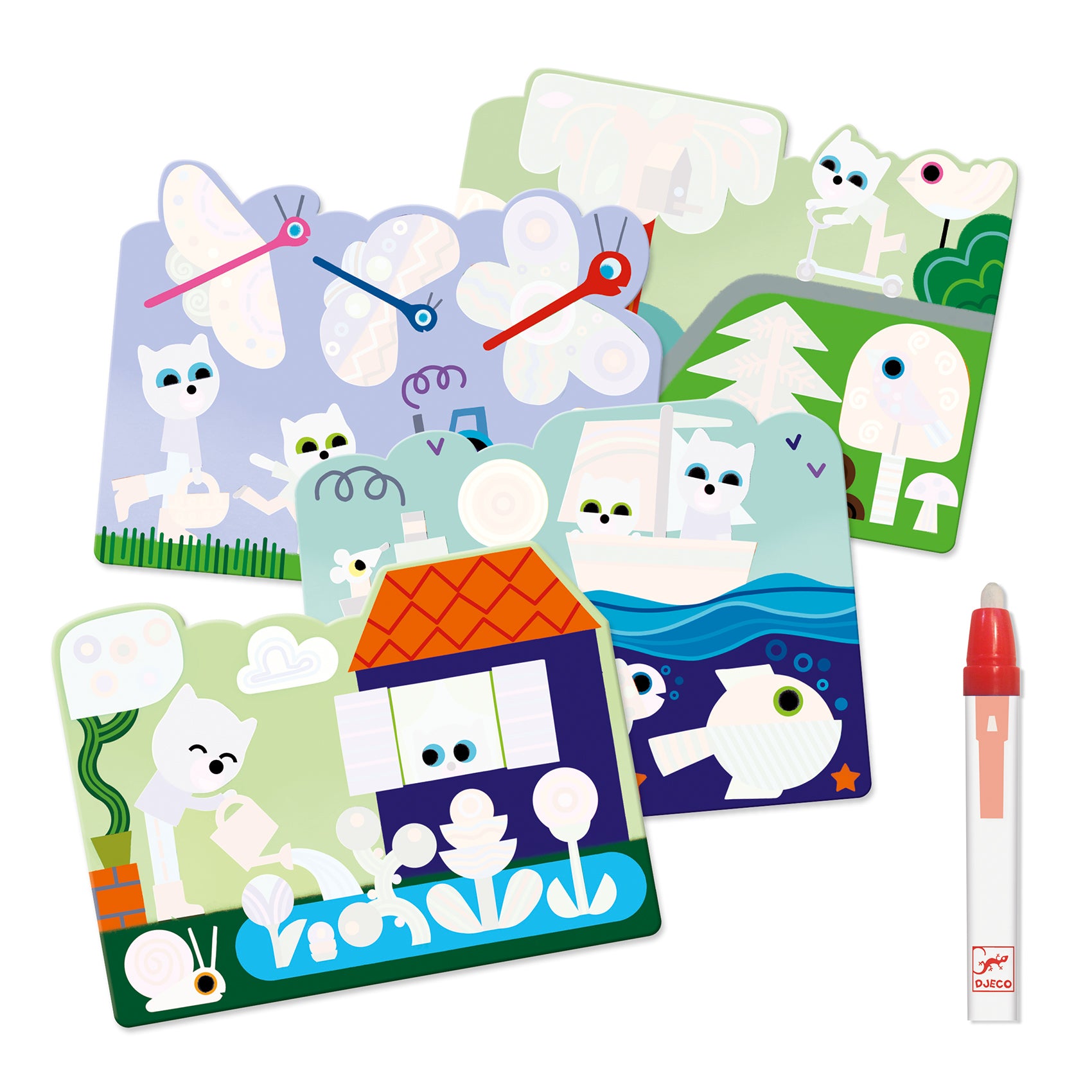 Cards Da Colorare Con Penna Ad Acqua - Il Giardino