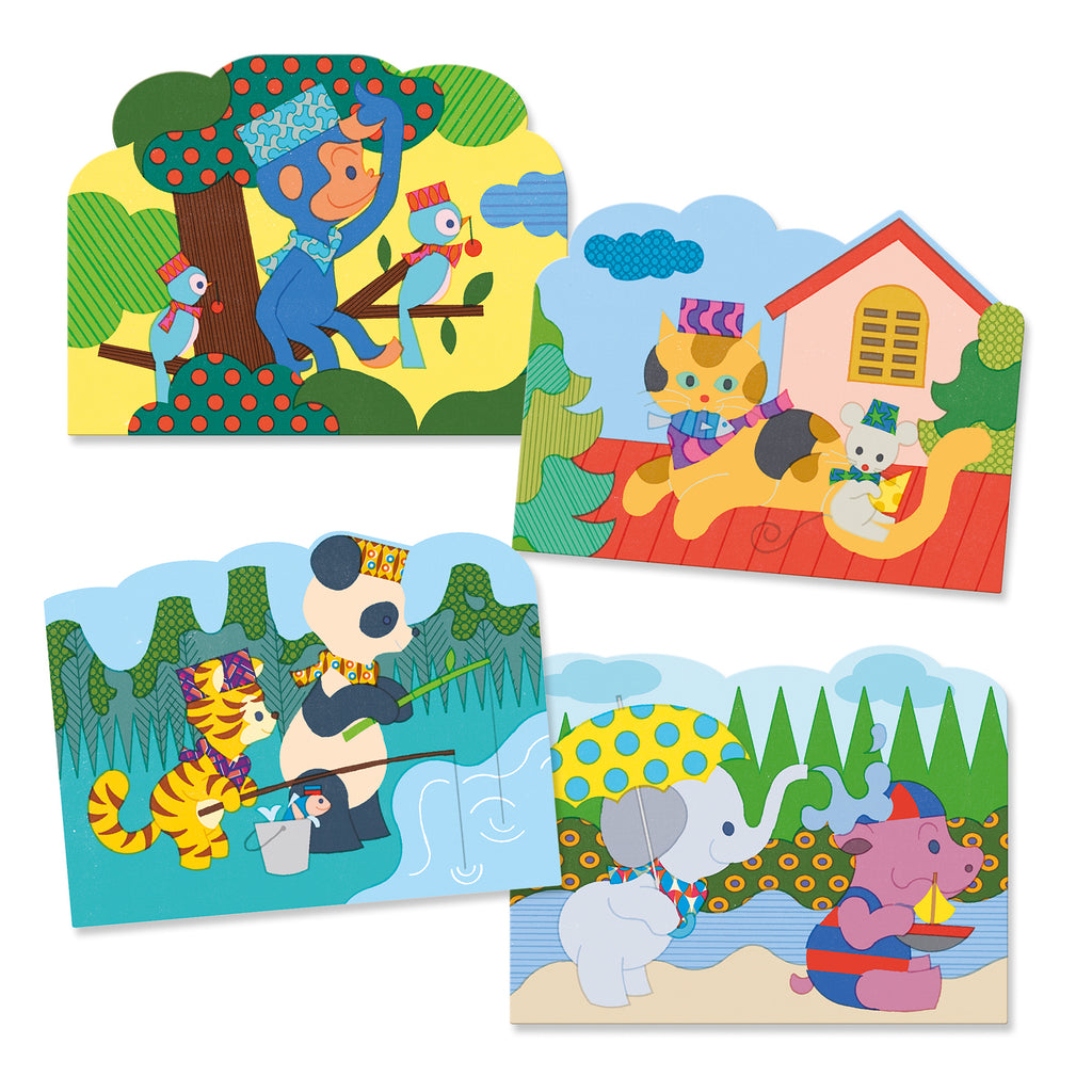 Cards Da Colorare Con Penna Ad Acqua - Nascosto Fuori