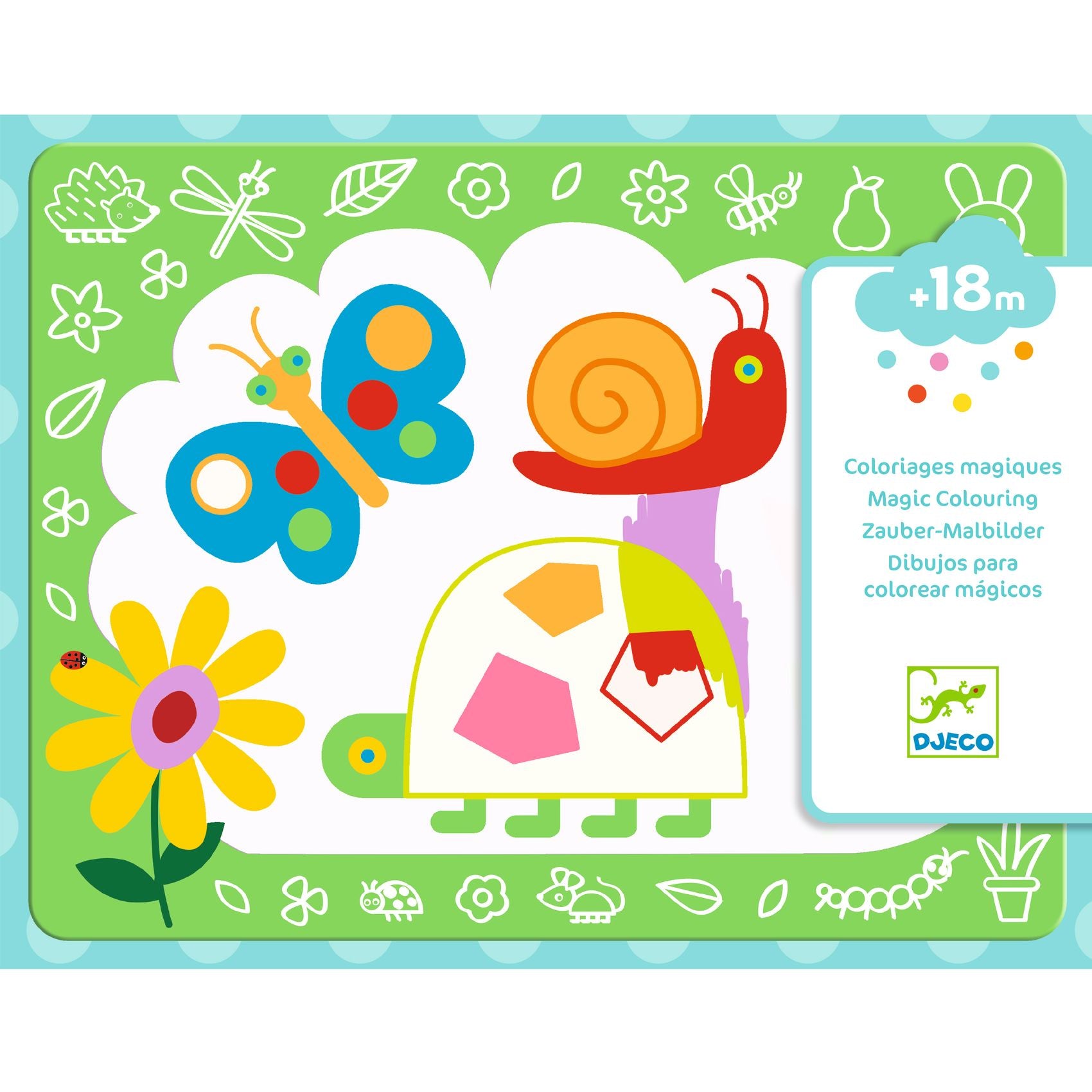 Cards Da Colorare Con Penna Ad Acqua - Farfalla e Lumaca