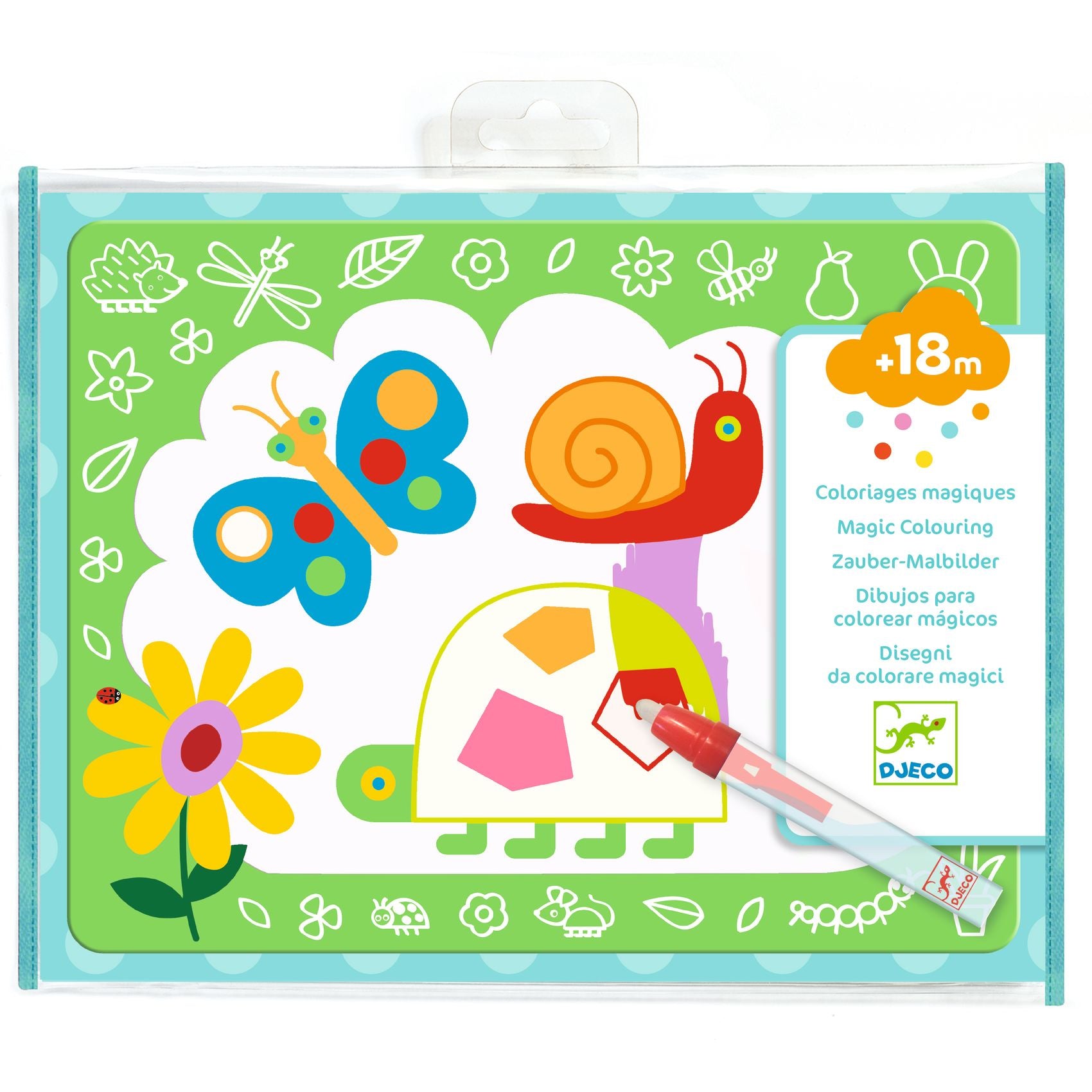Cards Da Colorare Con Penna Ad Acqua - Farfalla e Lumaca