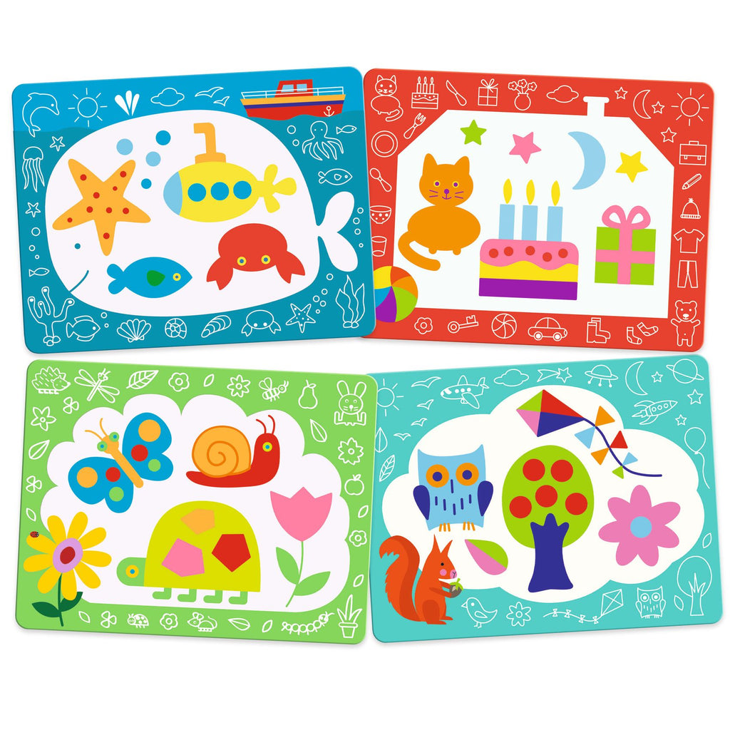 Cards Da Colorare Con Penna Ad Acqua - Farfalla e Lumaca