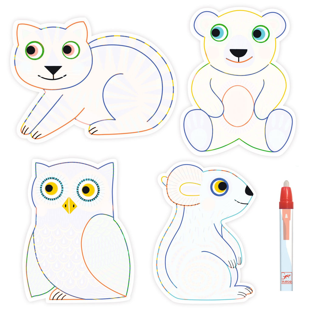 Cards Da Colorare Con Penna Ad Acqua - Animaloma