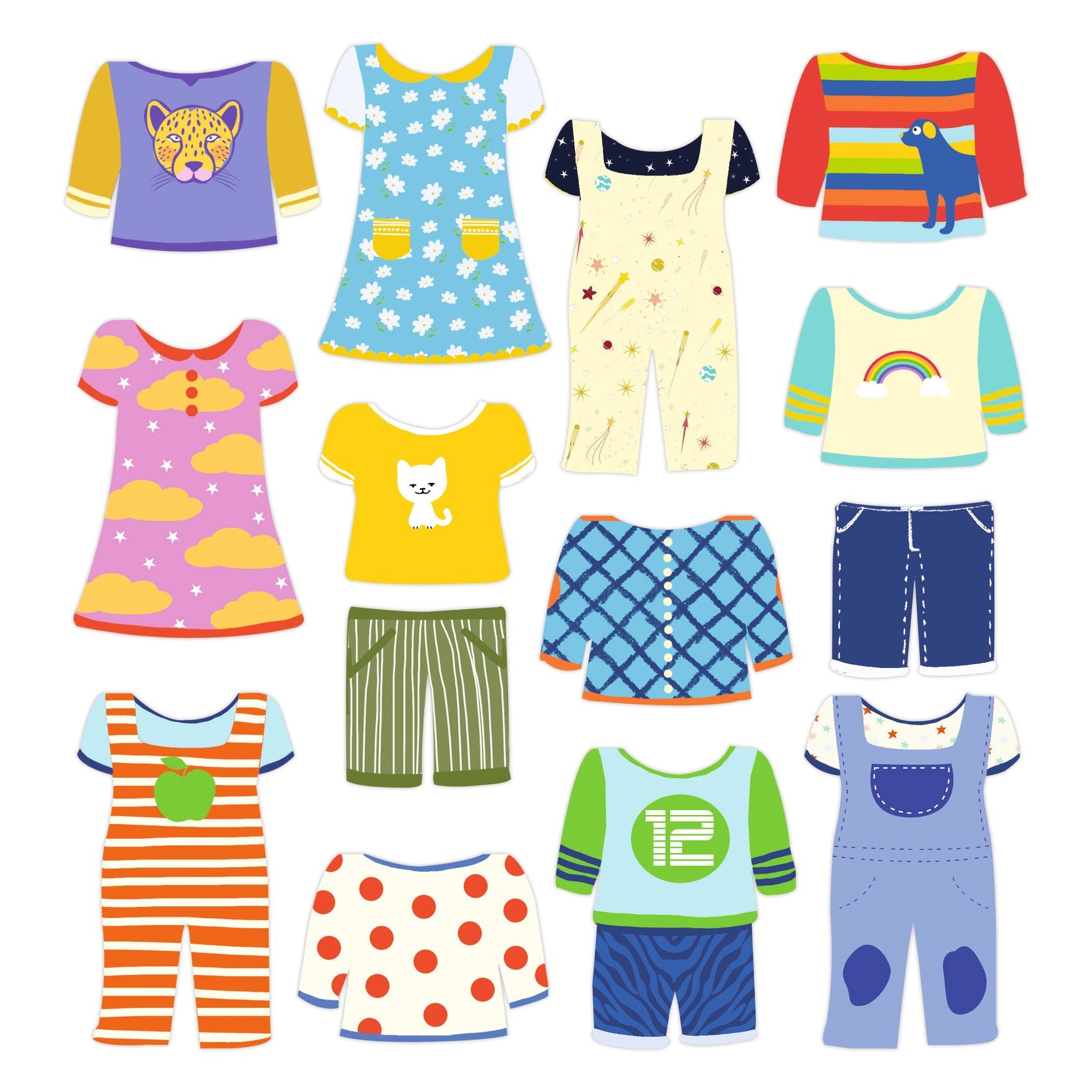 Stickers Attacca e Stacca - Vestiti