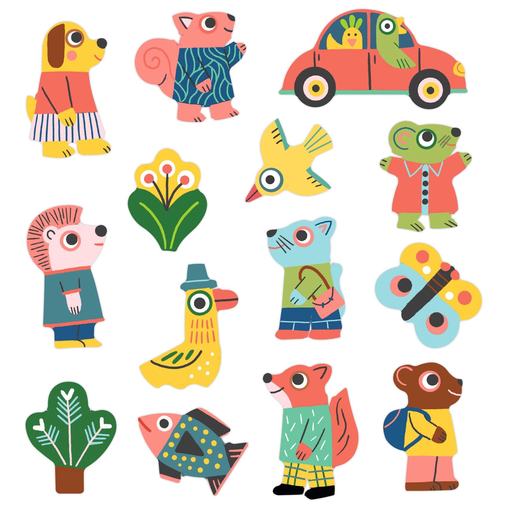 Stickers Attacca e Stacca - Animali