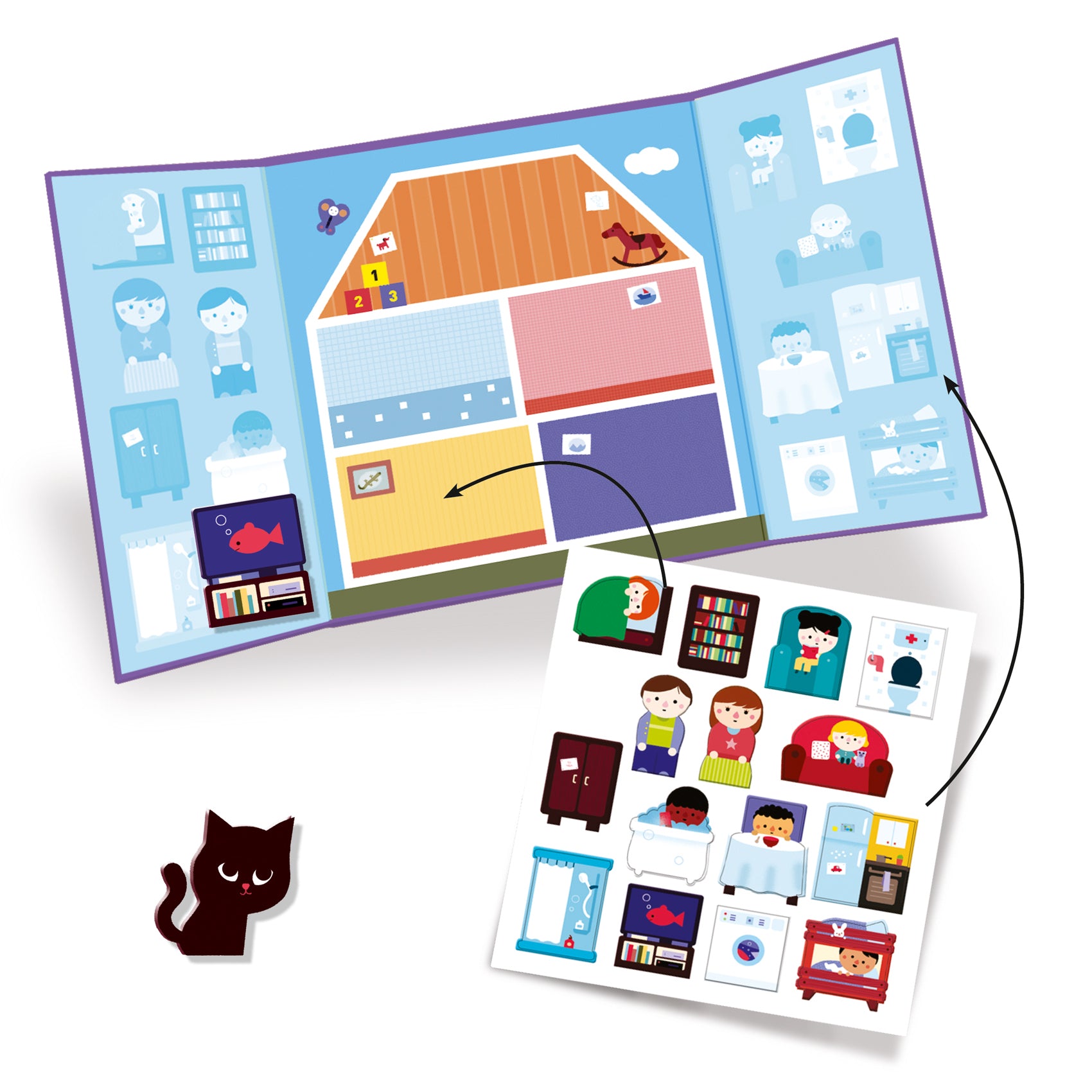 Stickers Attacca e Stacca - Casa