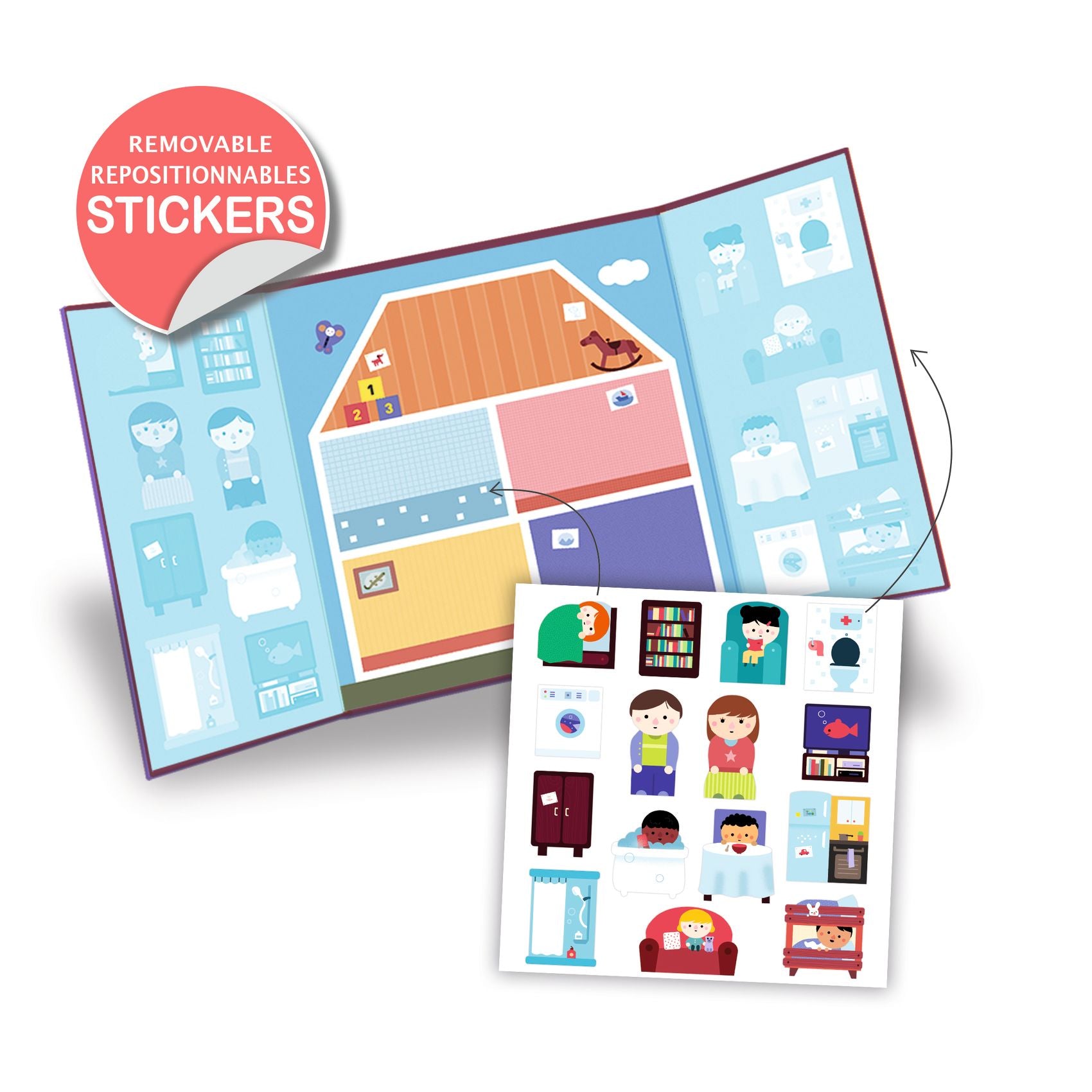 Stickers Attacca e Stacca - Casa