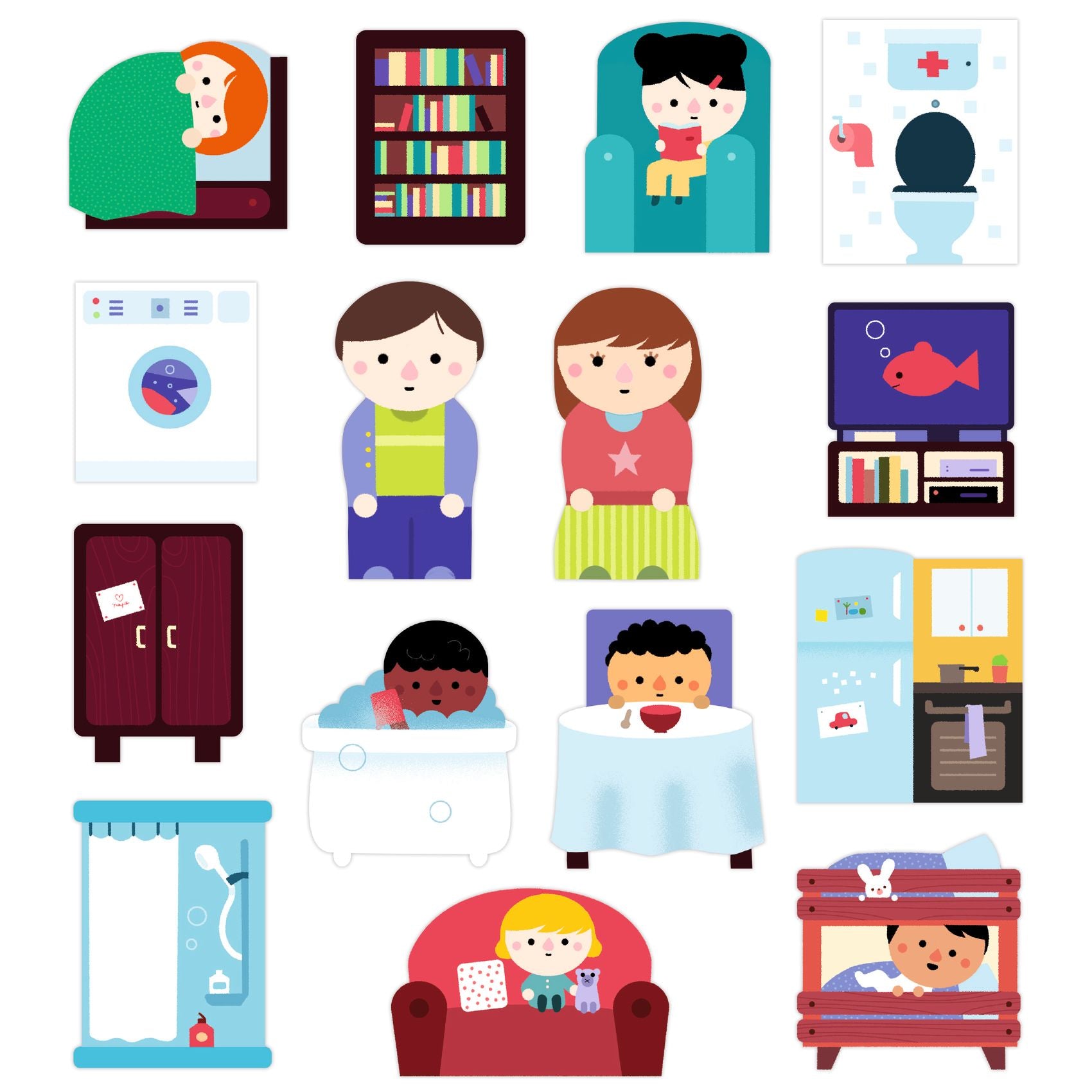 Stickers Attacca e Stacca - Casa