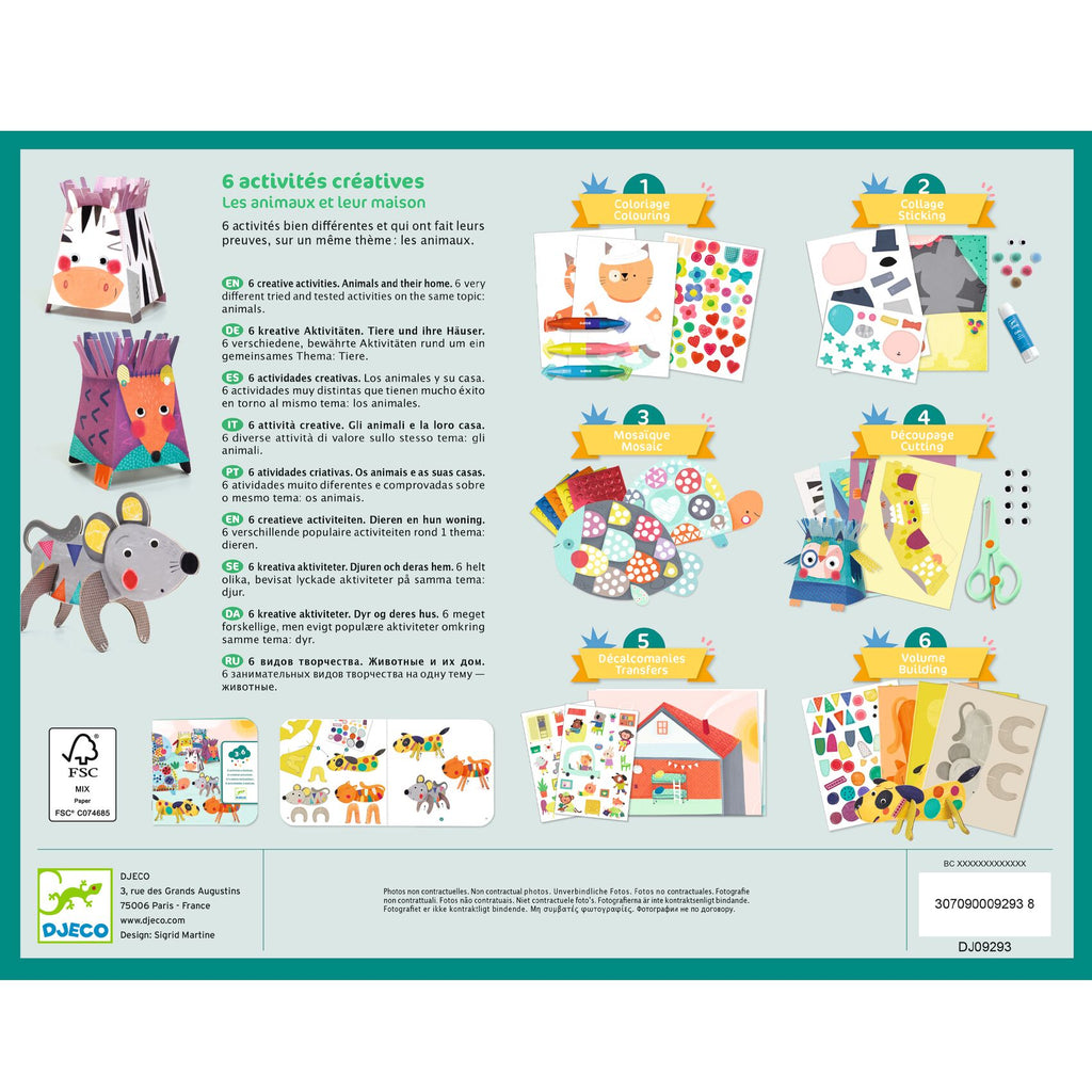 Kit 6 Attività - Gli Animali E Le Loro Case