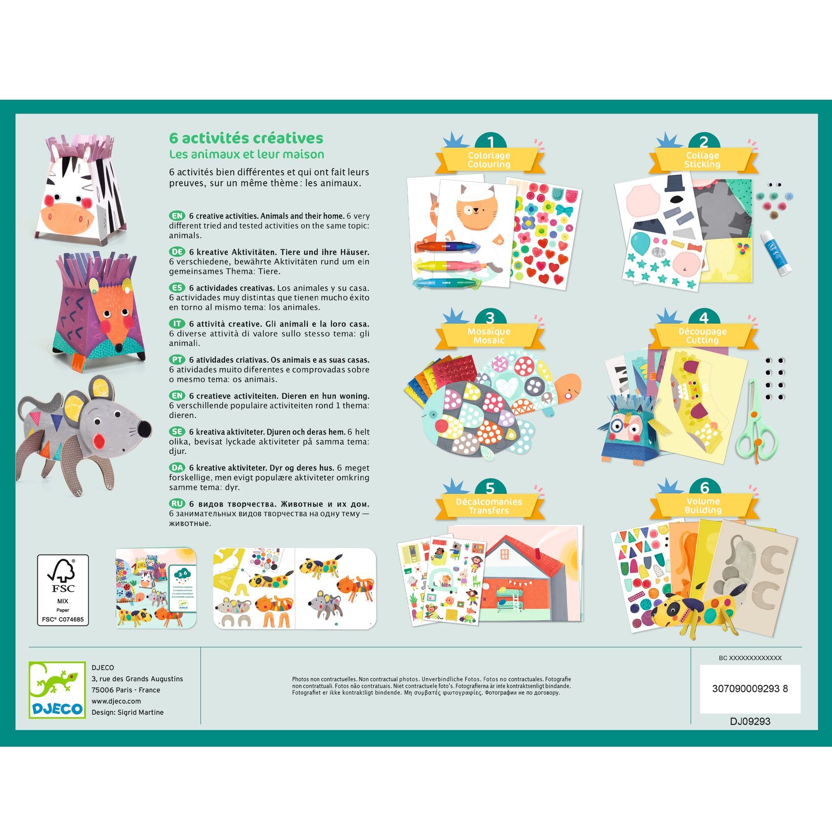 Kit 6 Attività - Gli Animali E Le Loro Case